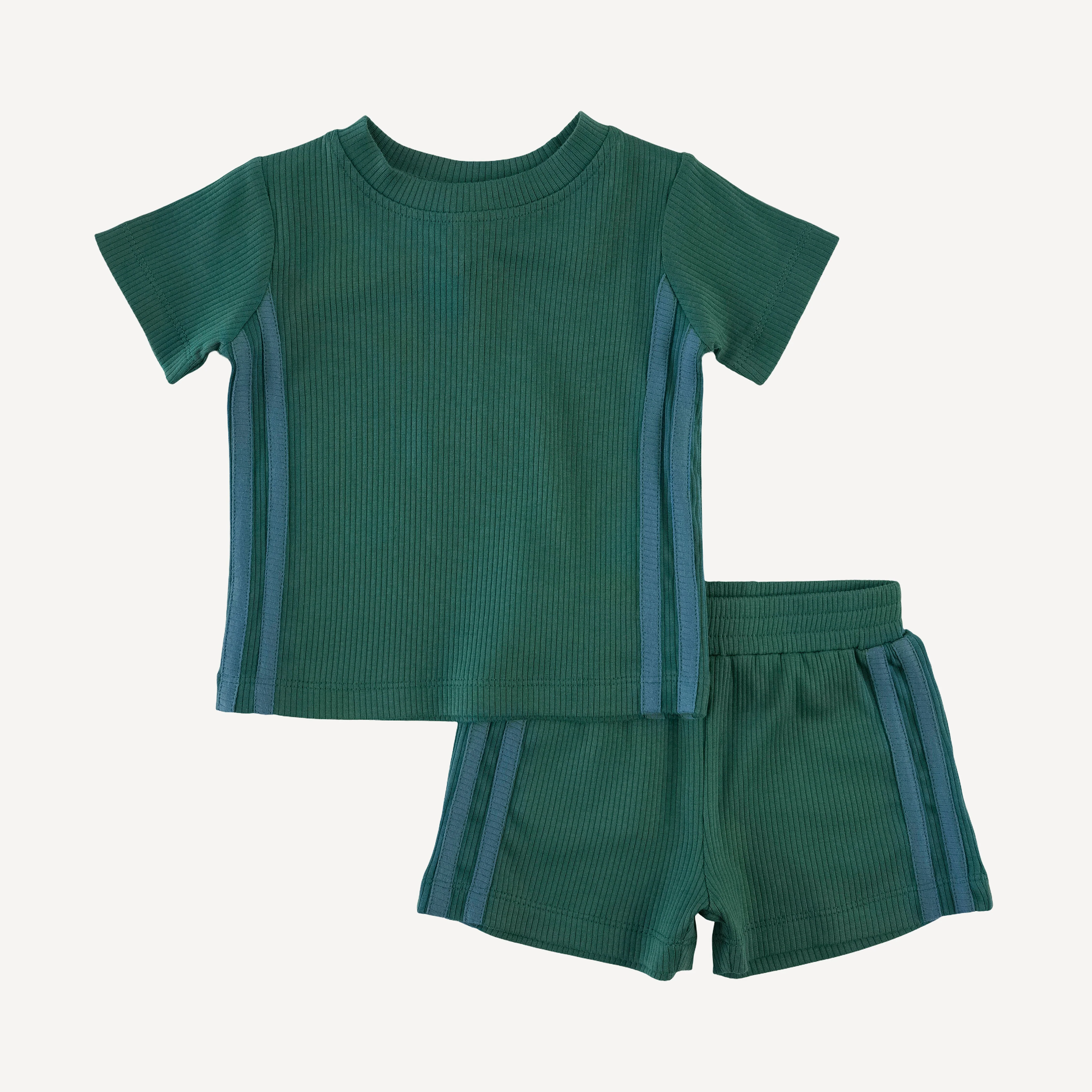 andrew short set | hunter  | organic cotton single rib