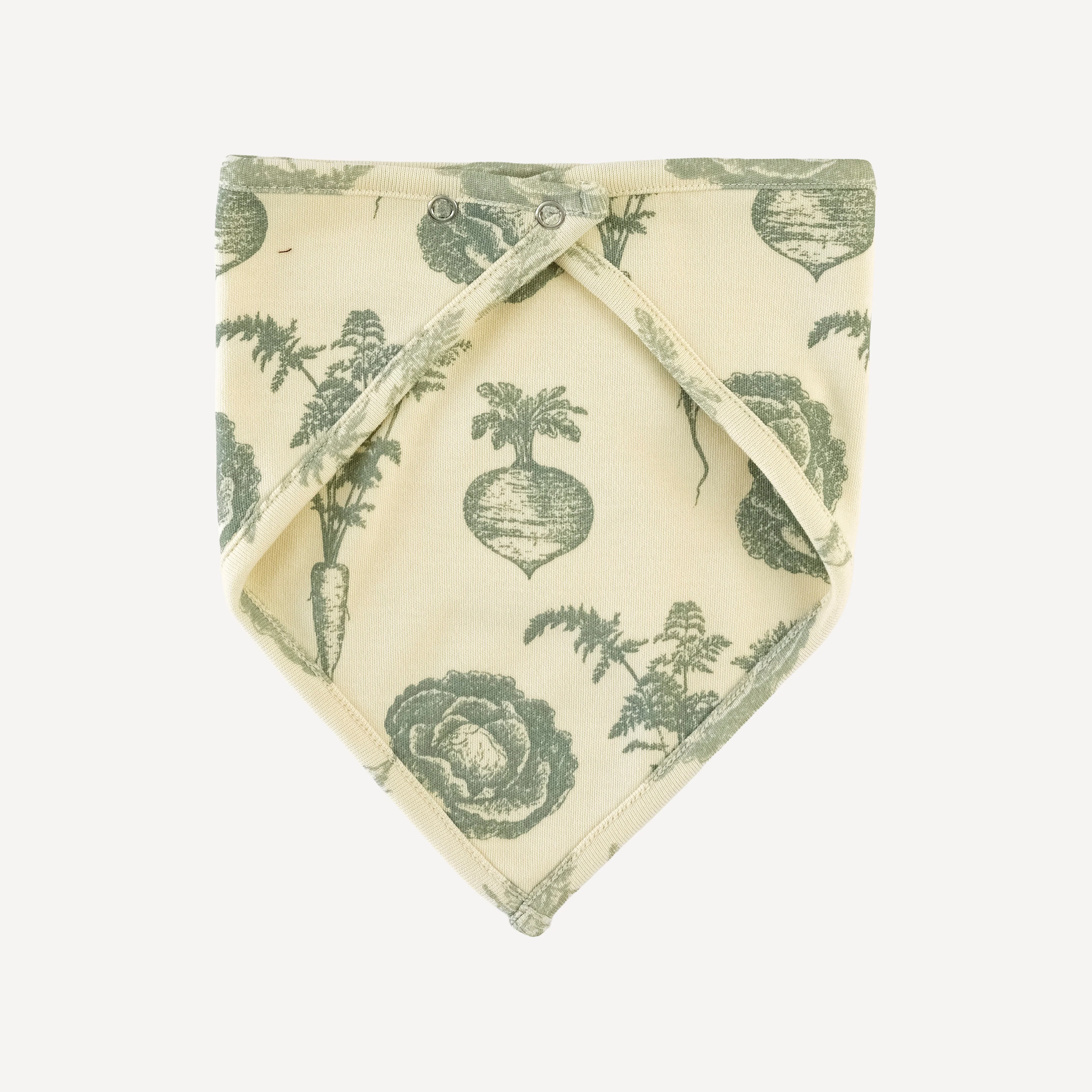 bandana bib | jadeite veggies | organic cotton interlock - Image 3