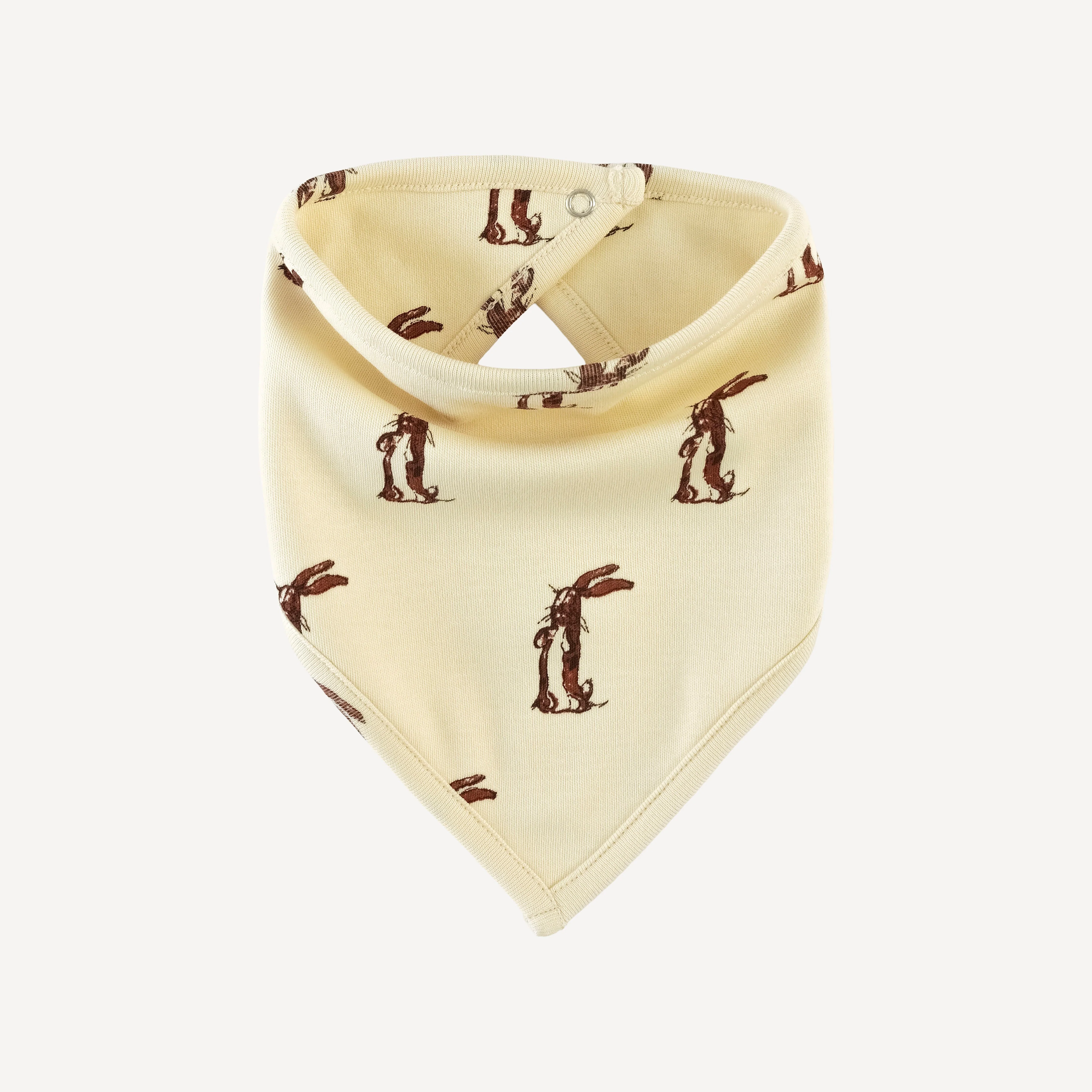 bandana bib | plush rabbit | organic cotton interlock
