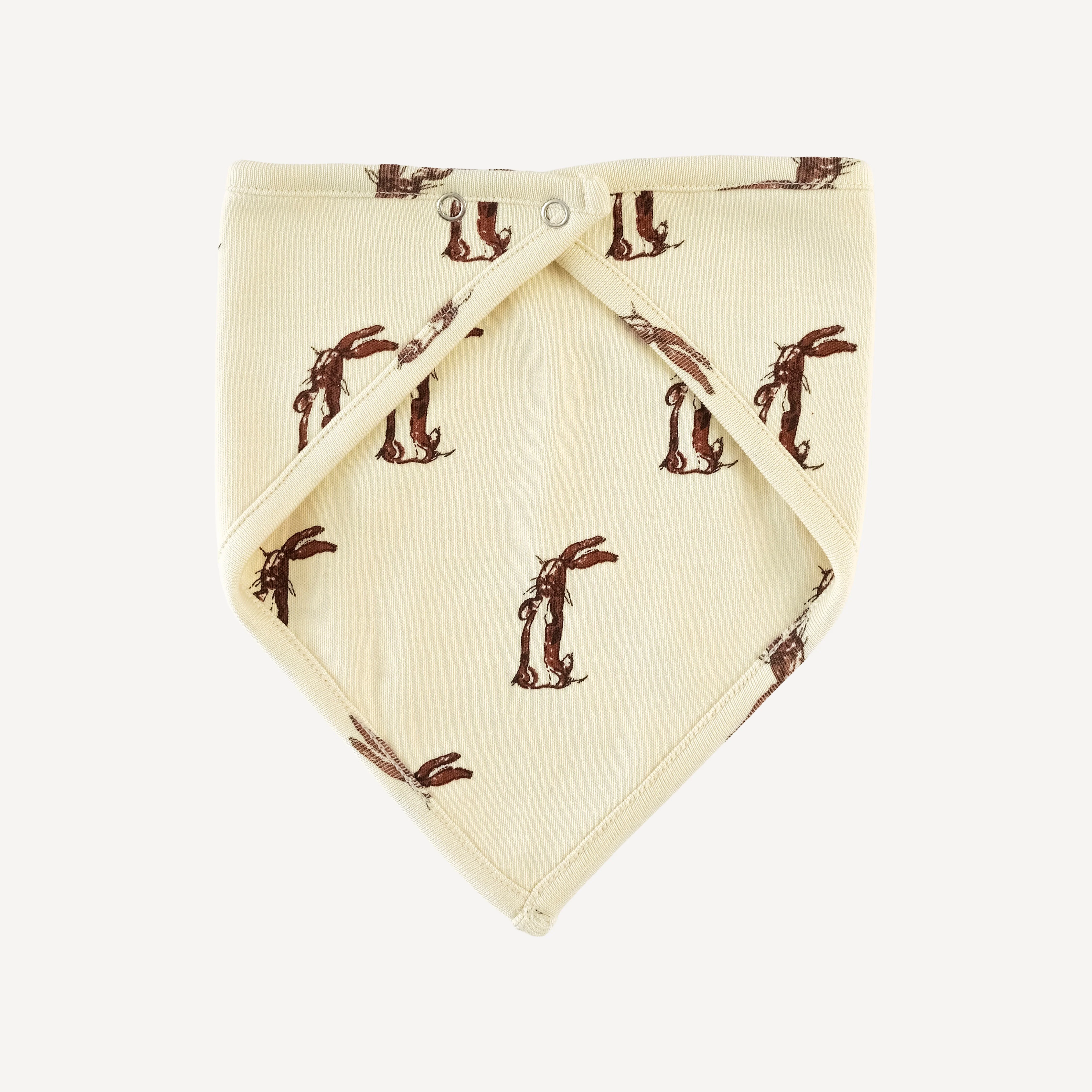 bandana bib | plush rabbit | organic cotton interlock - Image 3