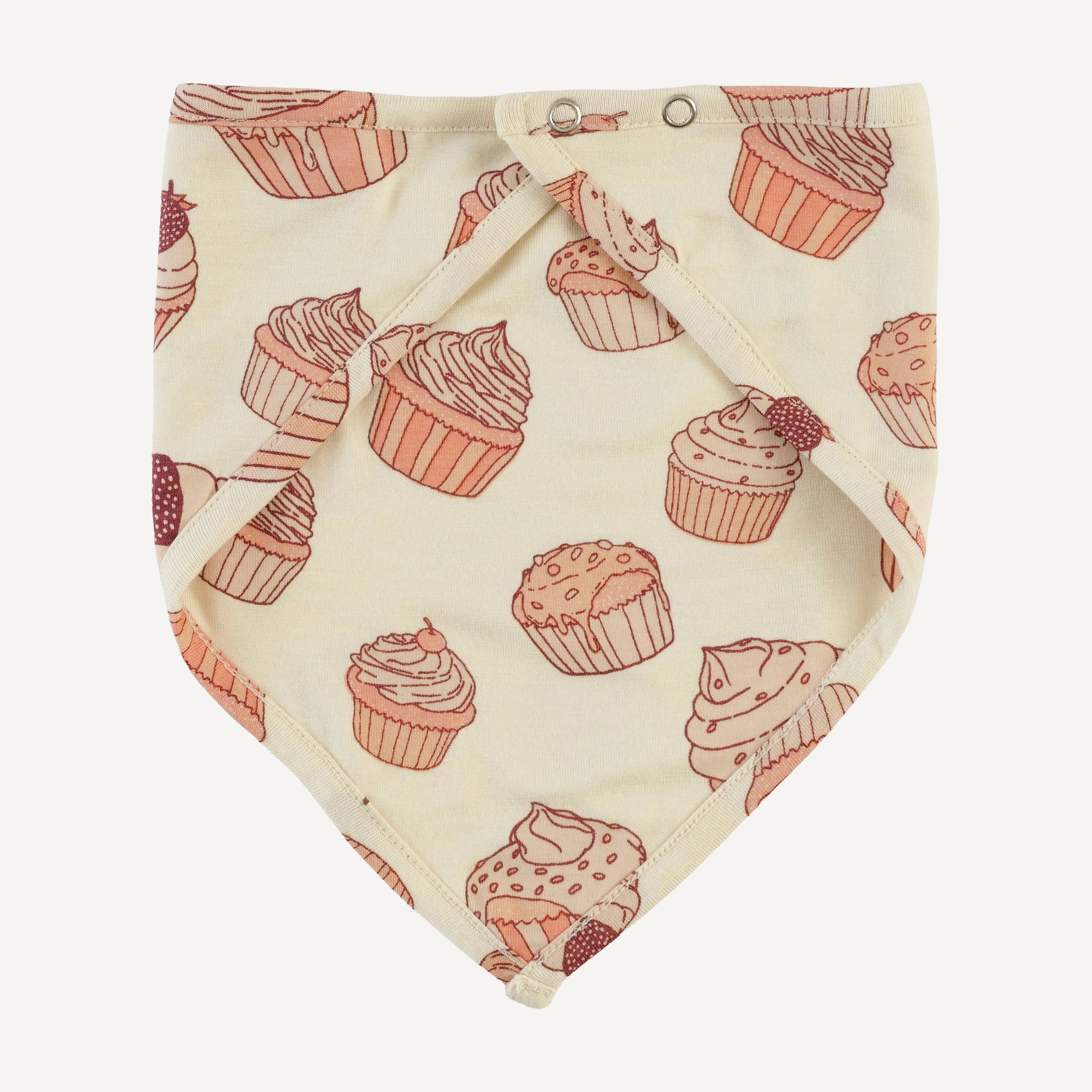 bandana bib | strawberry cupcake | bamboo - Image 3