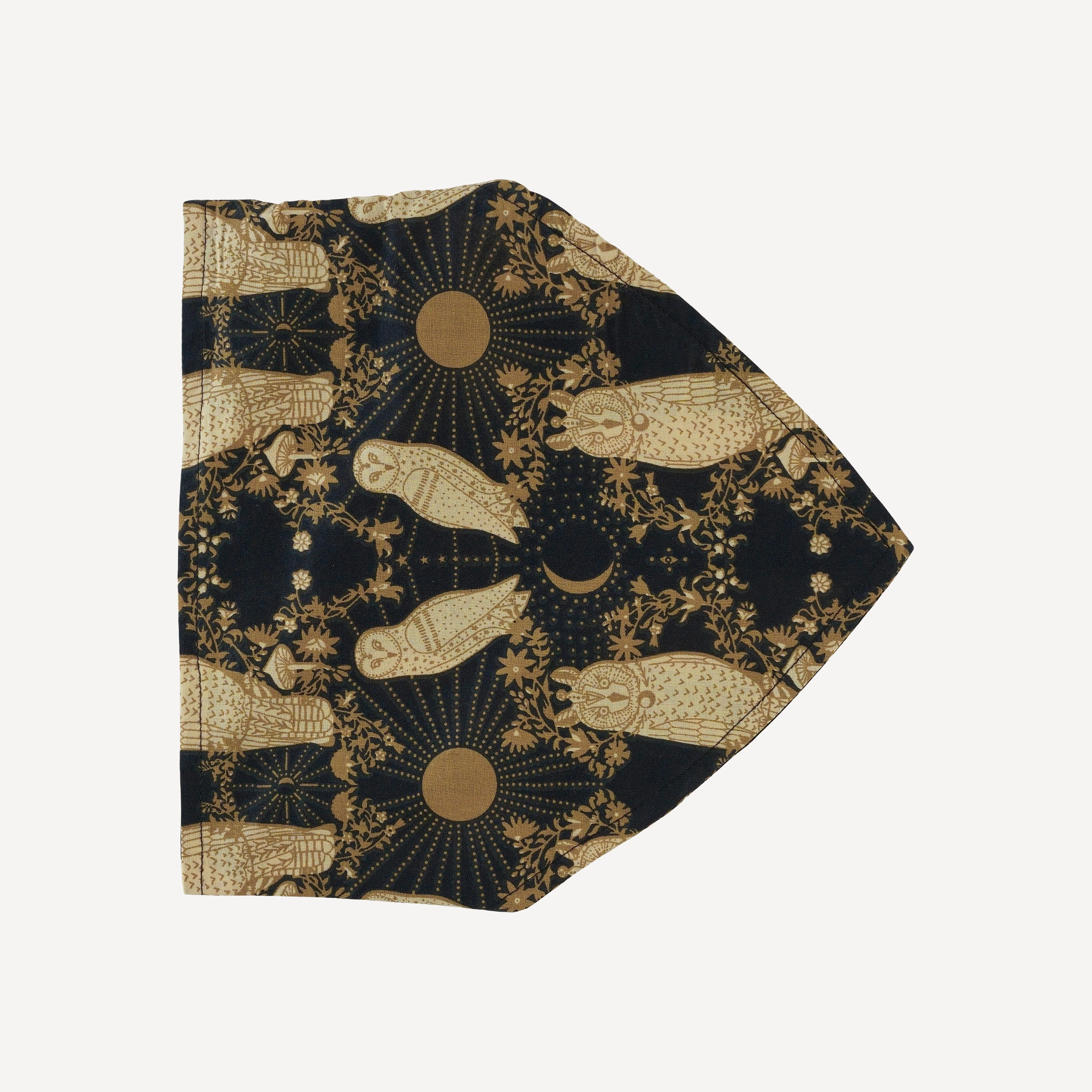 bandana headband | mystical owl | organic cotton woven - Image 3