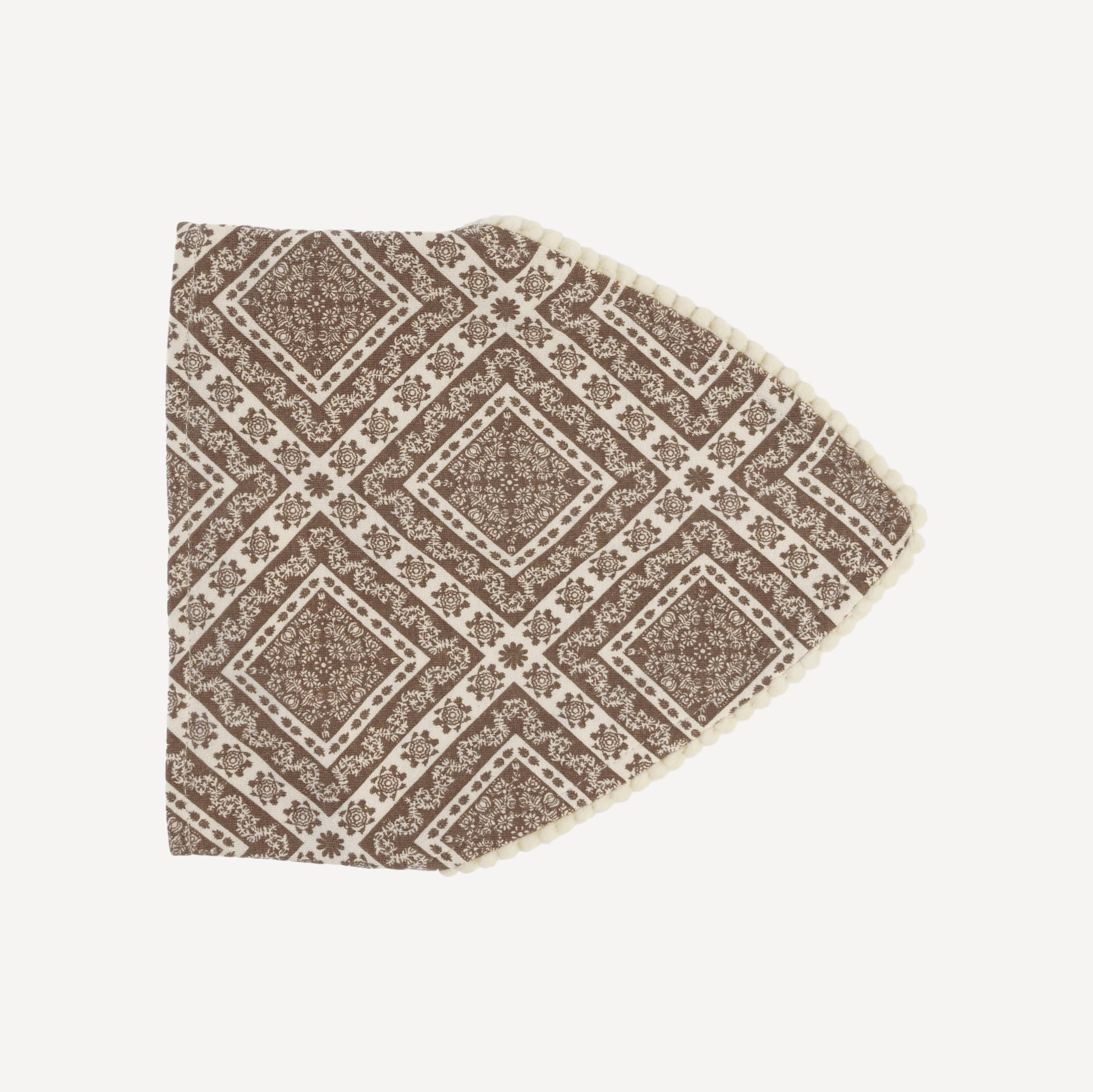 bandana pom pom headband | stone bandana | organic cotton jersey - Image 3