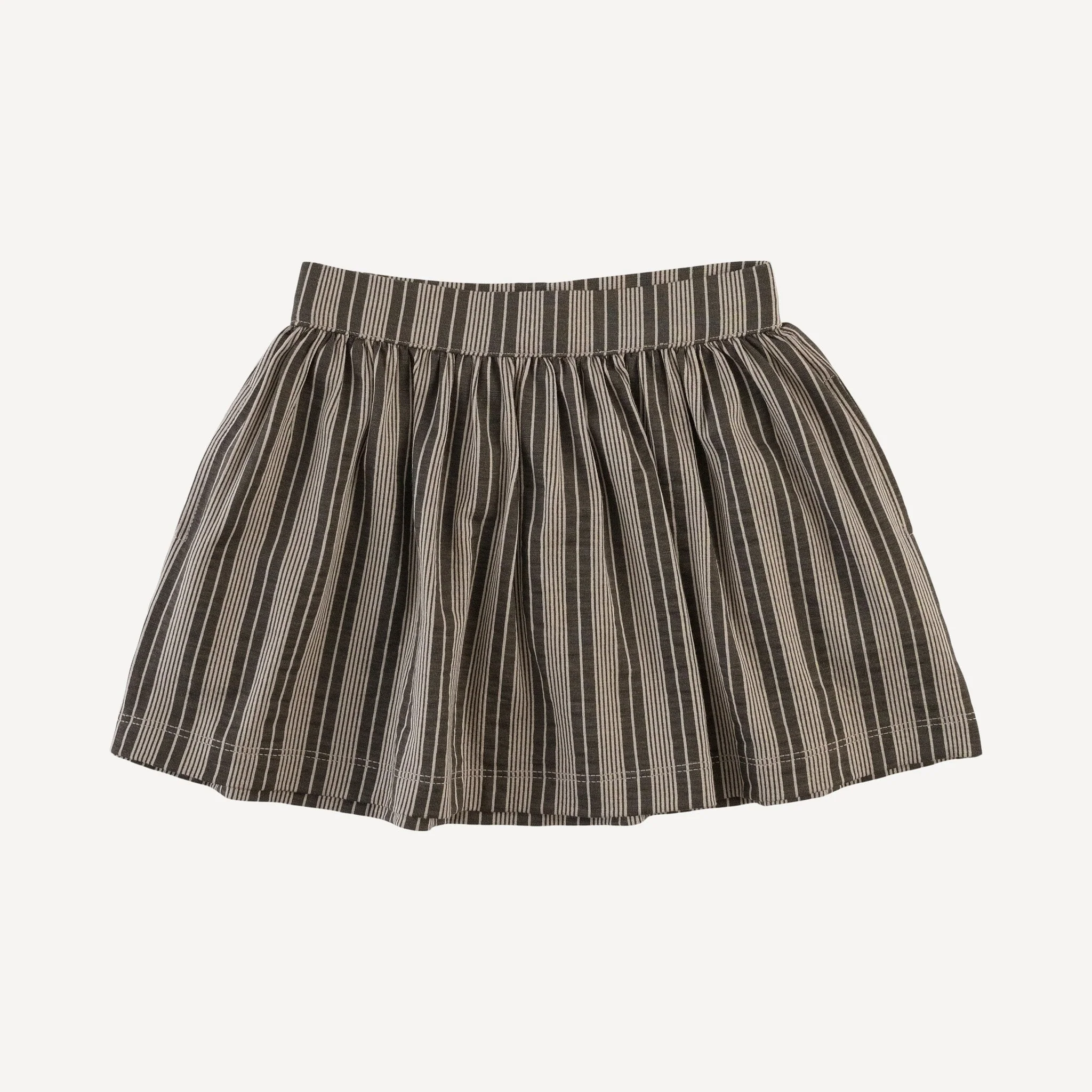 basic skirt | gray vintage mattress stripe | bamboo