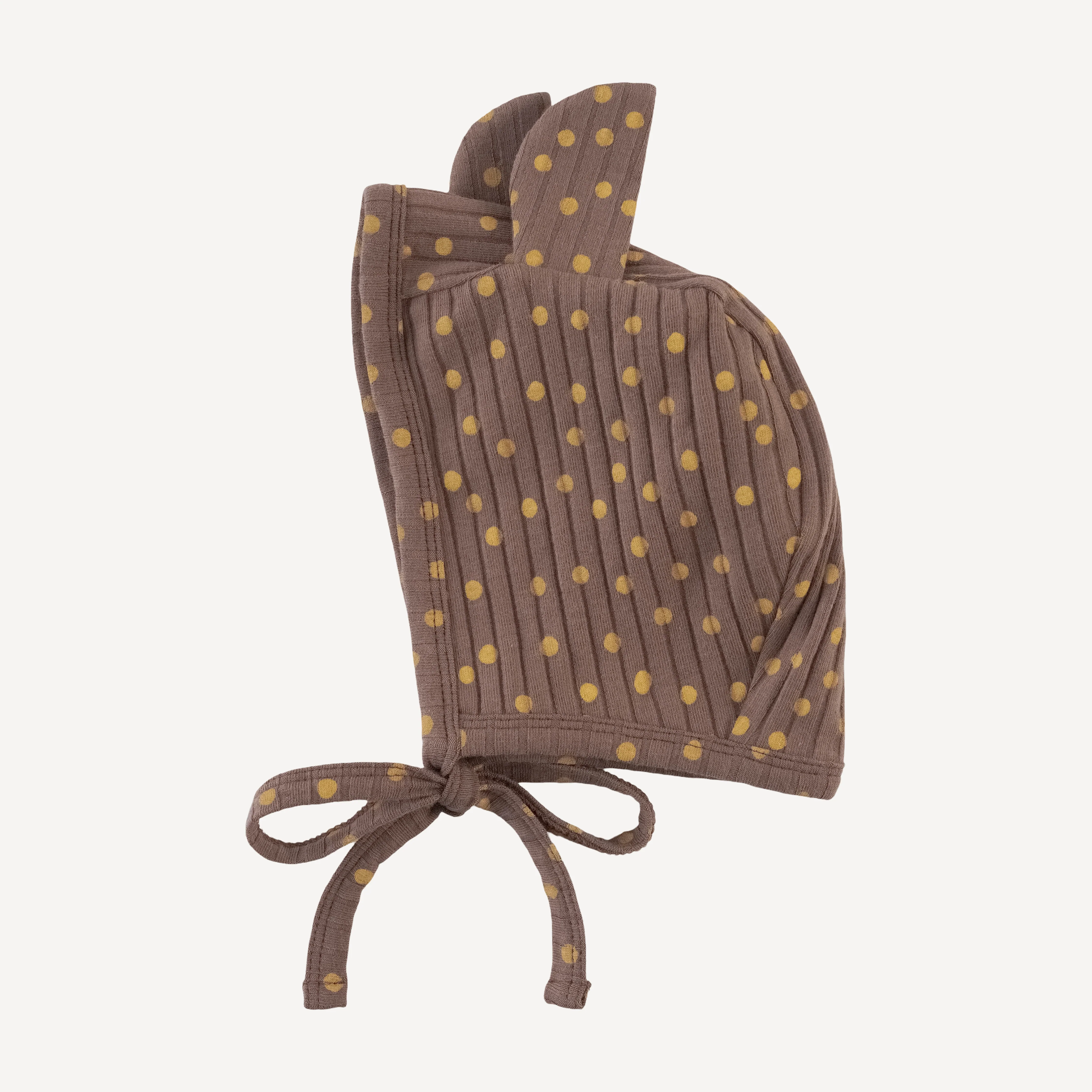 bear hat | neutral dot | organic cotton wide rib - Image 3