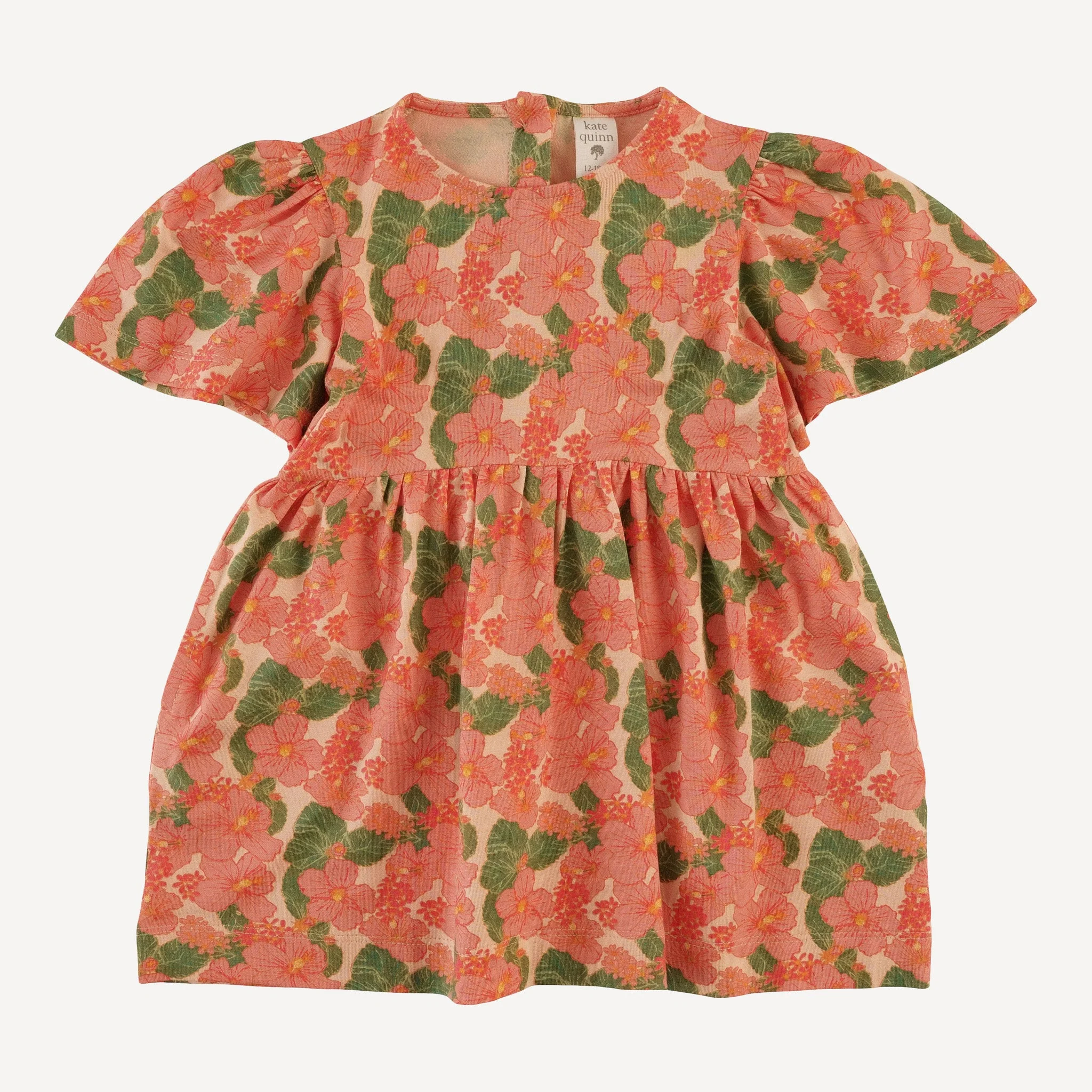 bell sleeve dress | tropical flower party | bamboo
