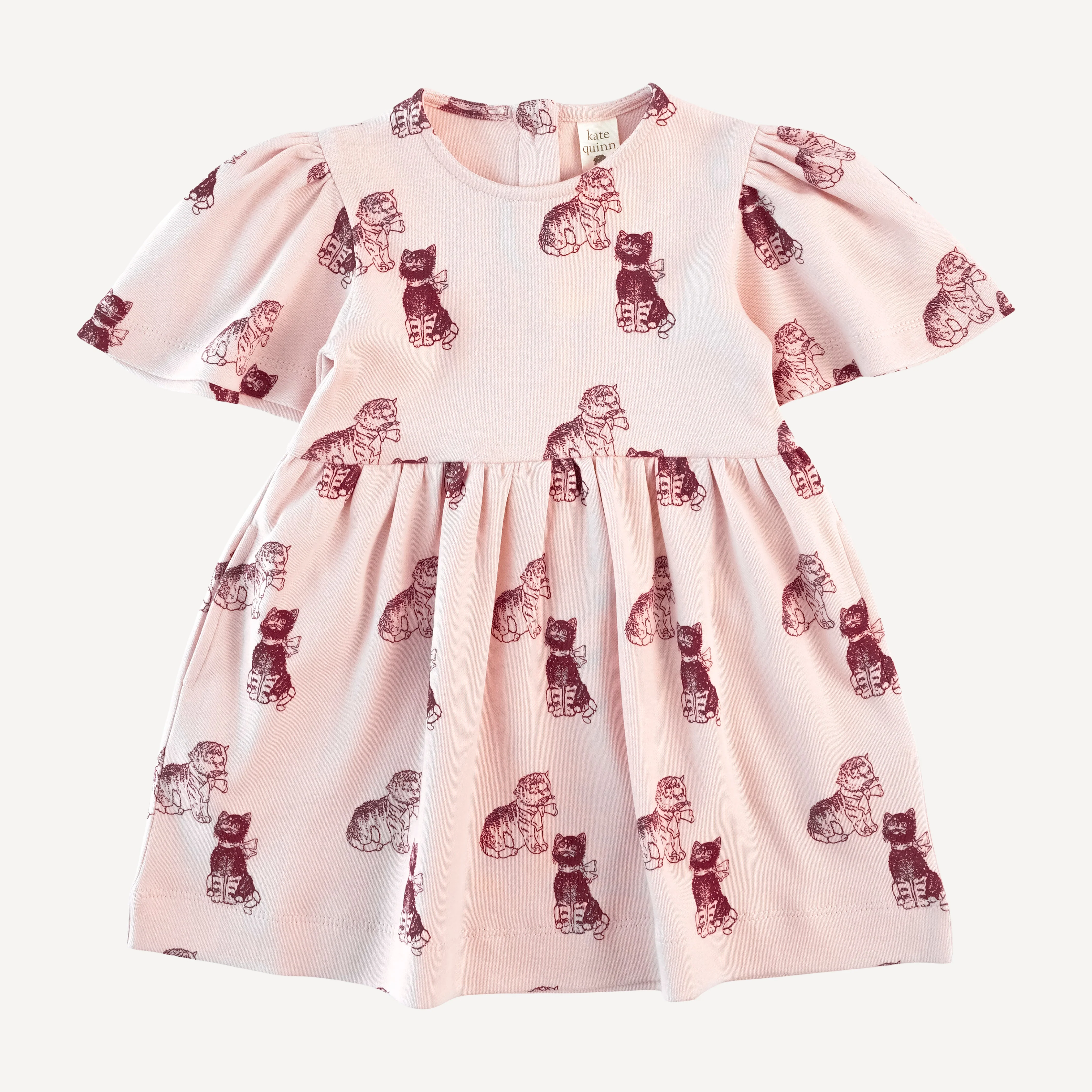 bell sleeve dress | vintage kitty | organic cotton interlock