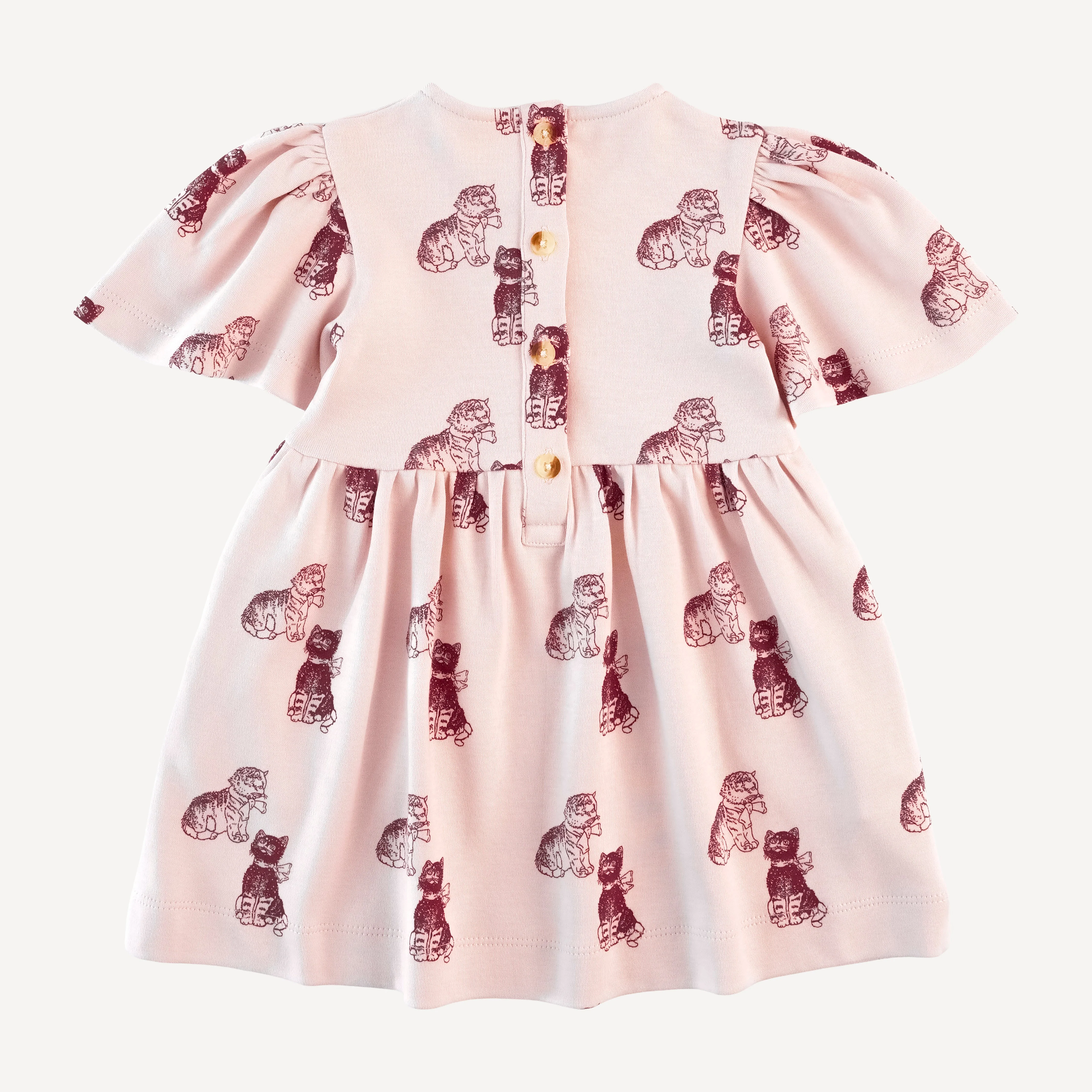 bell sleeve dress | vintage kitty | organic cotton interlock - Image 3