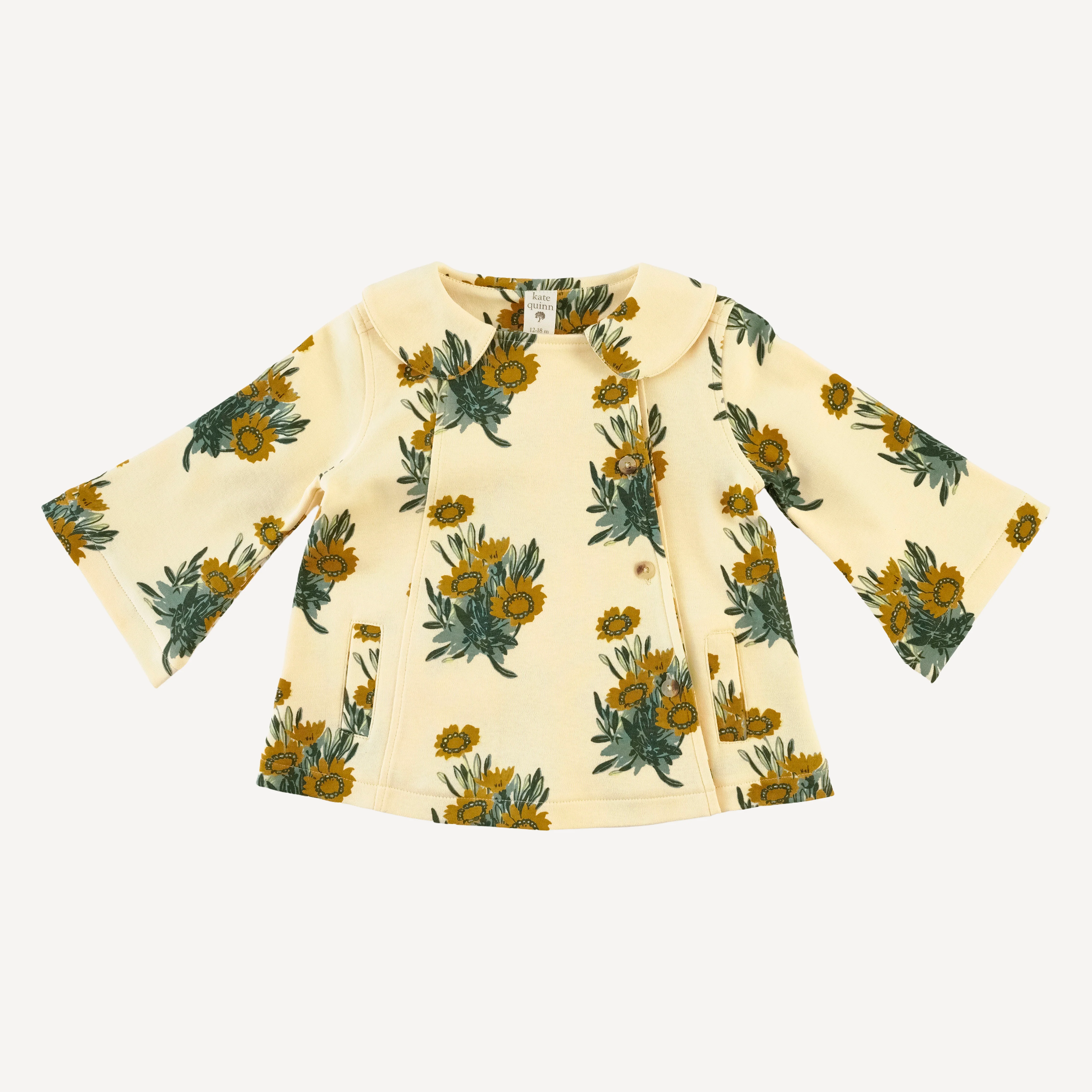 bell sleeve peter pan a-line jacket | calendula | organic cotton interlock