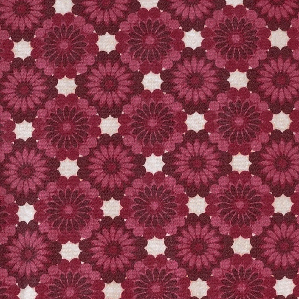 bloomer short | red geo floral | organic cotton sateen woven - Image 2