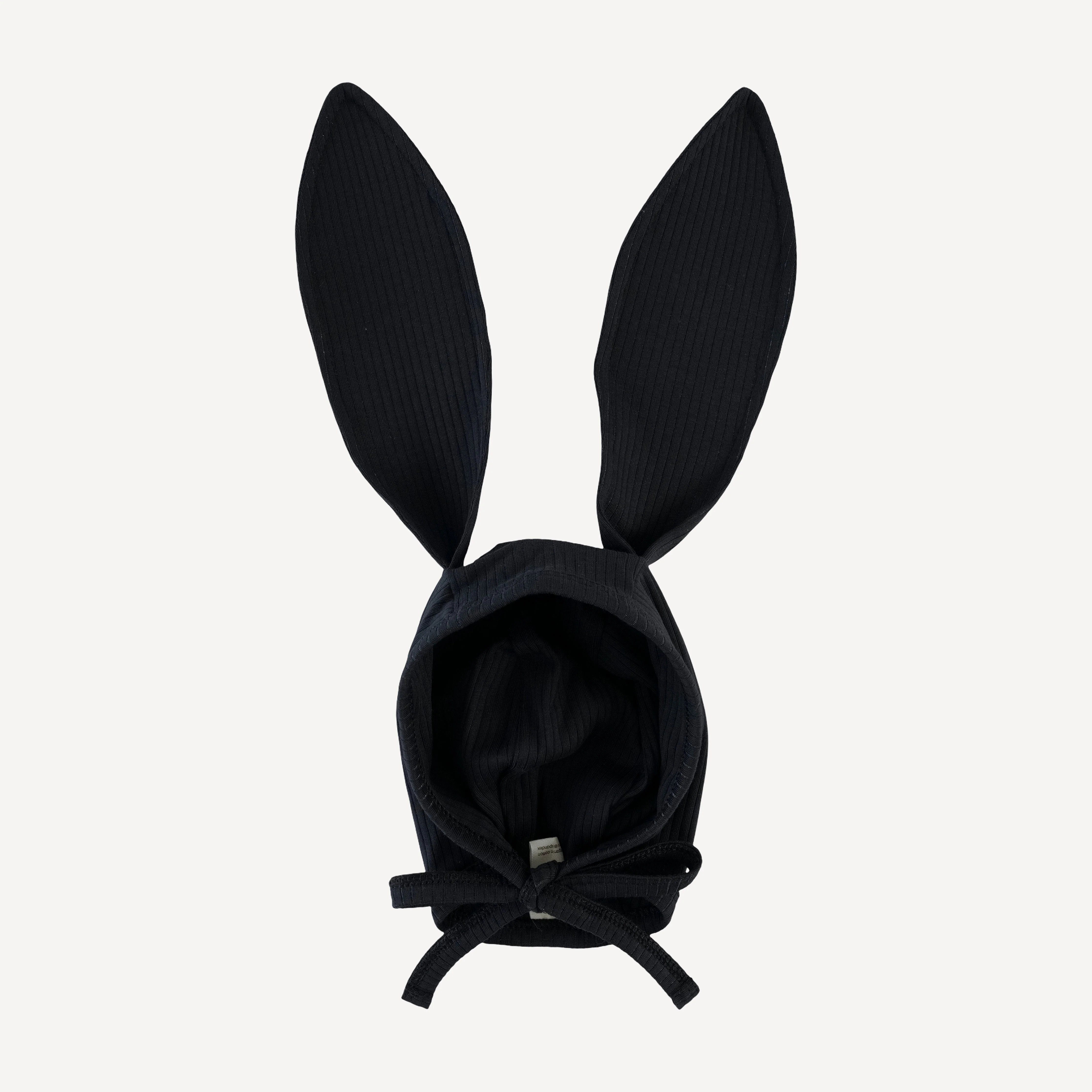 bunny hat | black | organic cotton single rib