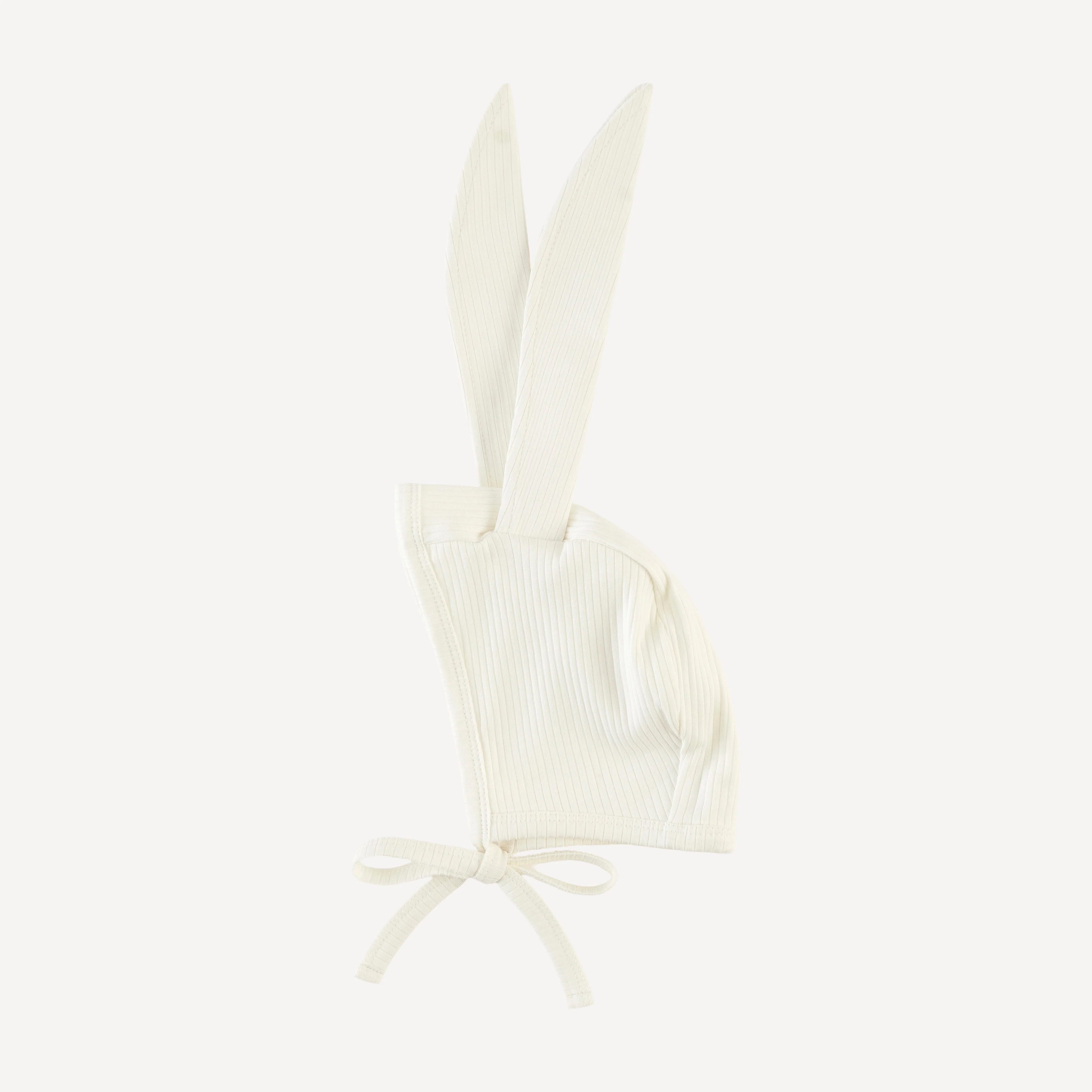 bunny hat | coconut | organic cotton single rib - Image 3