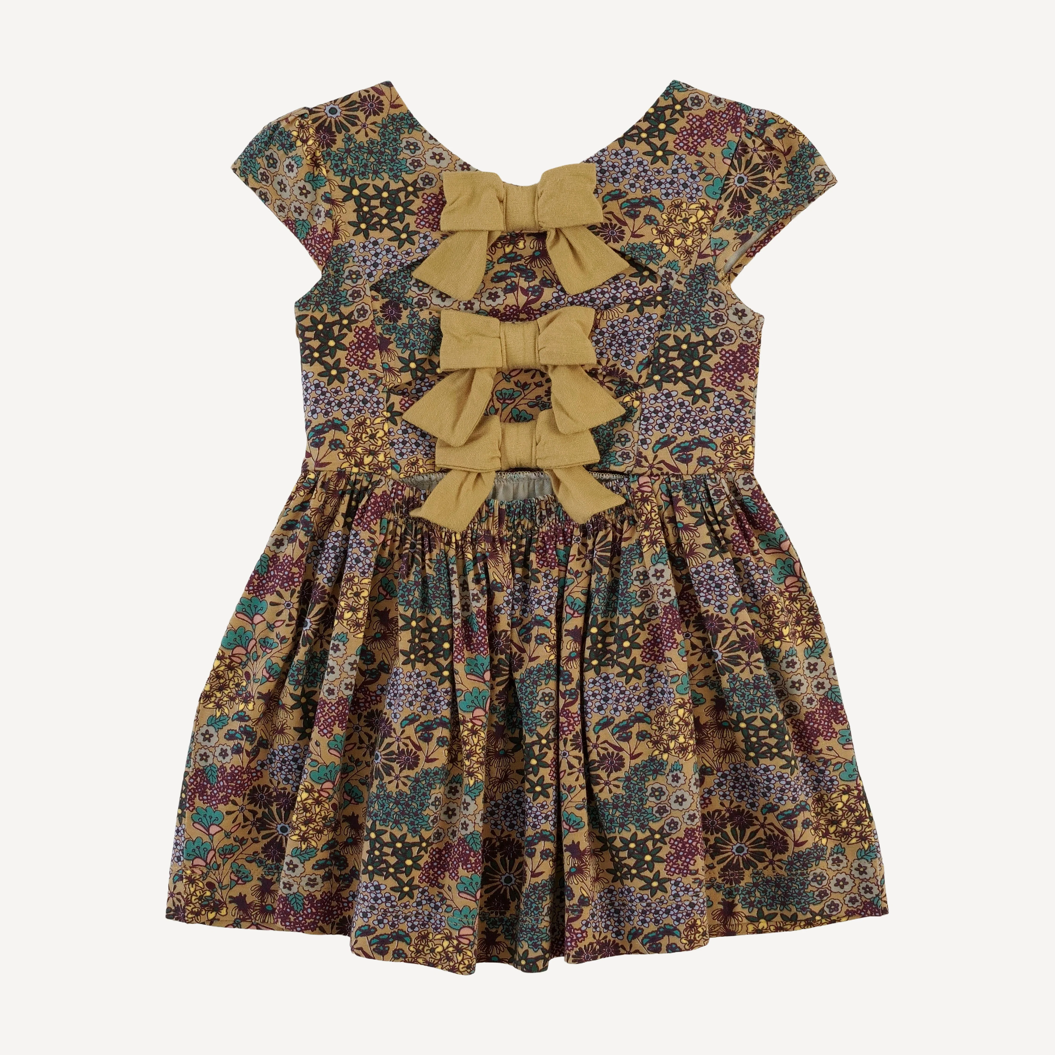 cap sleeve back bow dress | taffy ditsy | bamboo - Image 2