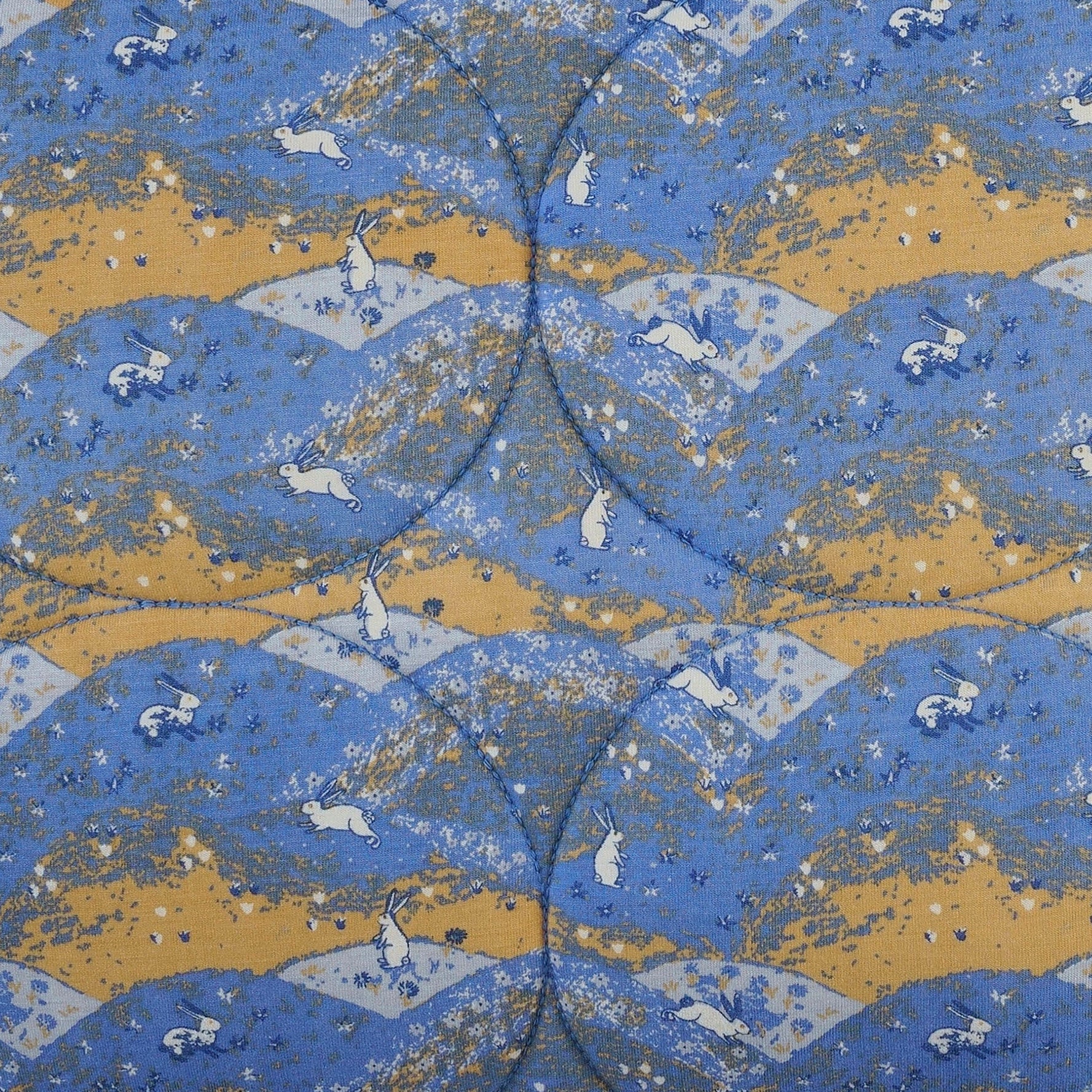 classic circle quilt | bunny fields | bamboo - Image 2