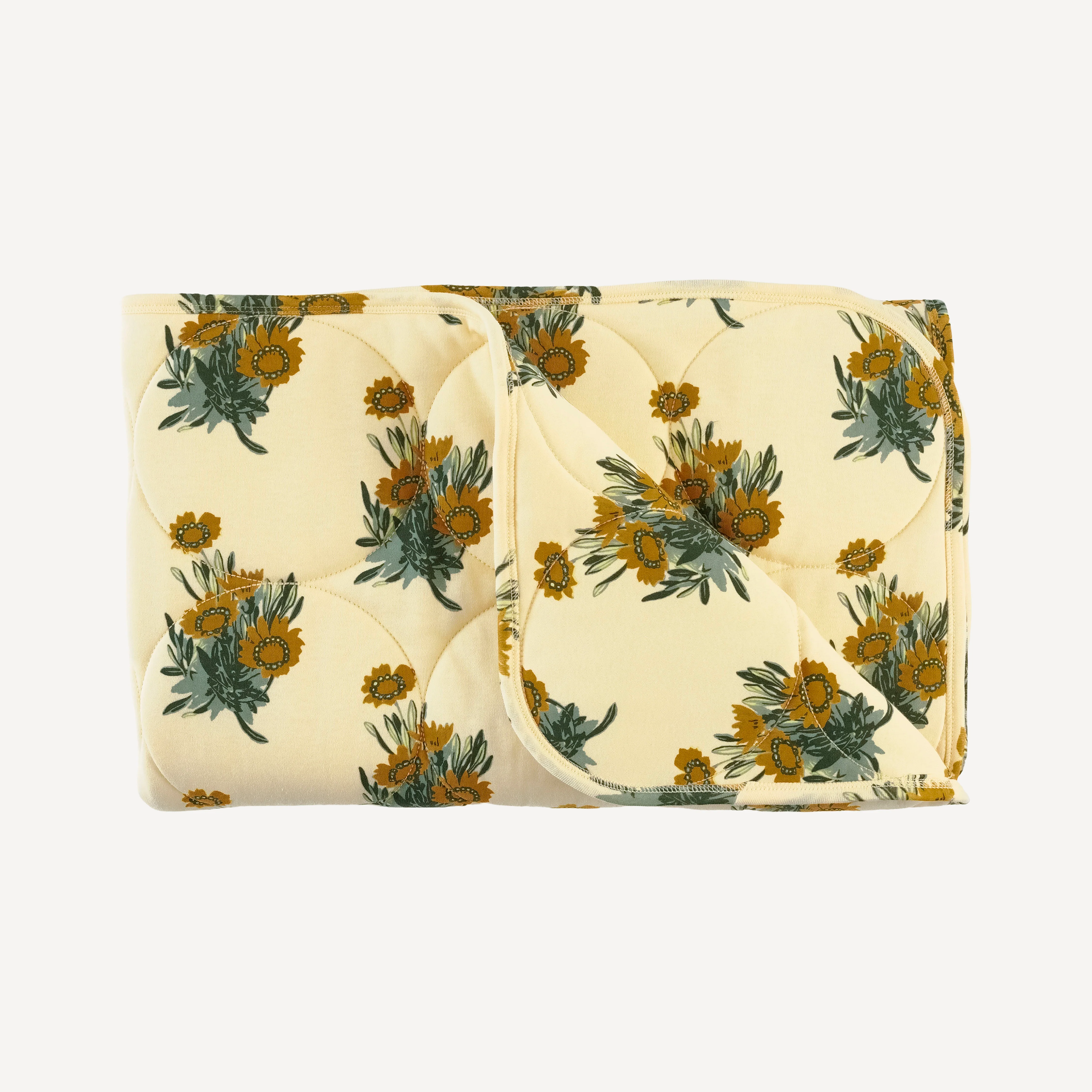 classic circle quilt | calendula | organic cotton interlock - Image 3