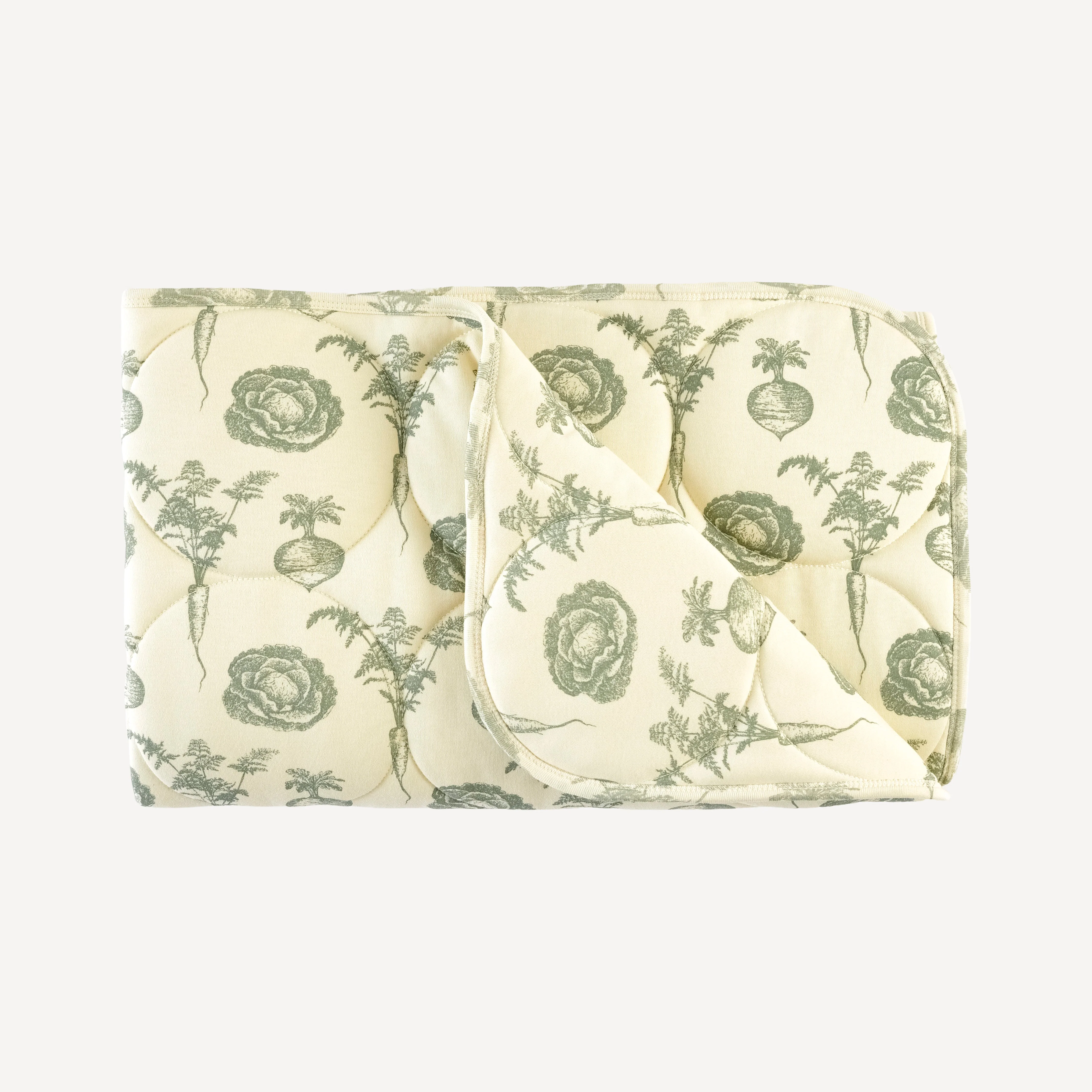 classic circle quilt | jadeite veggies | organic cotton interlock - Image 3