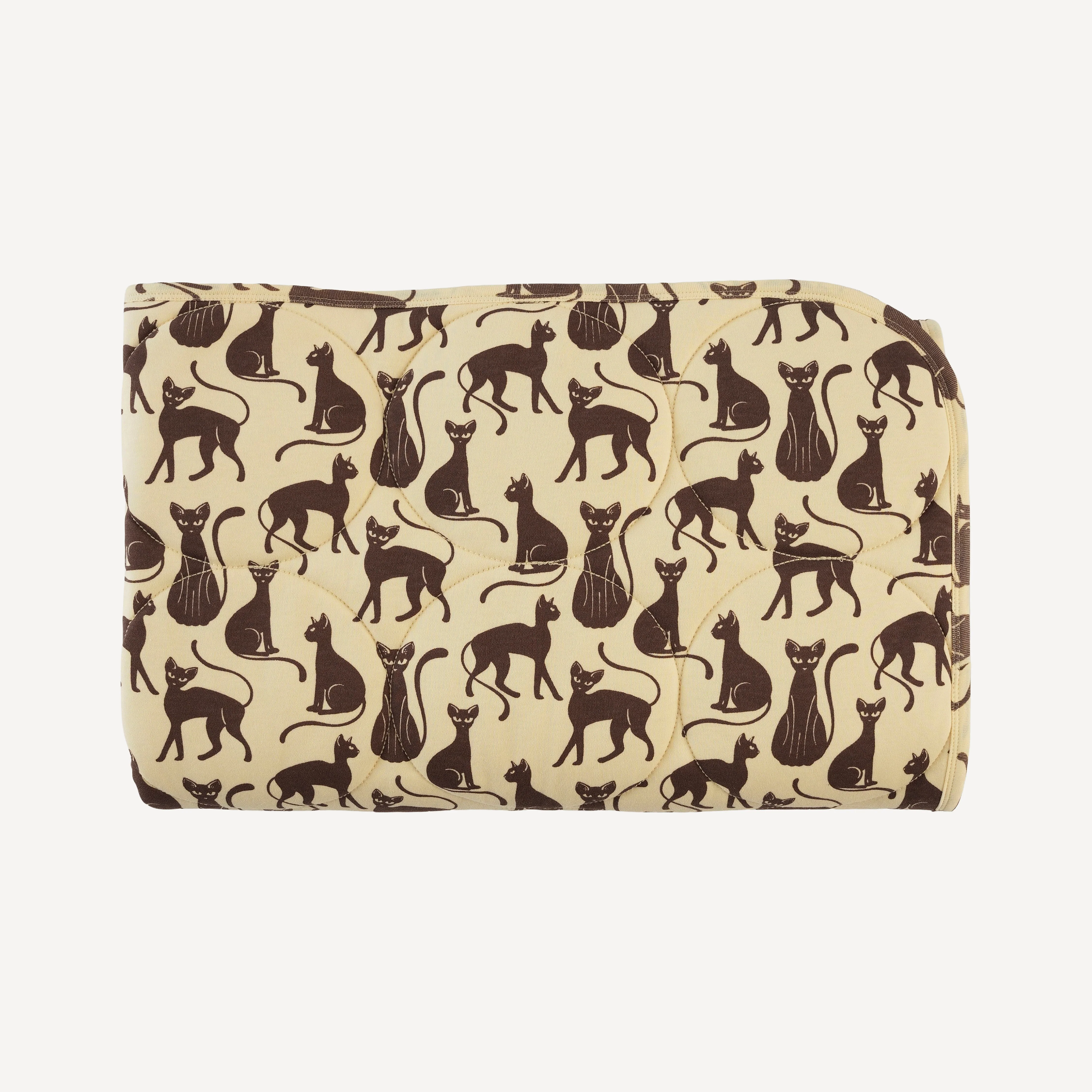 classic circle quilt | neutral cat | organic cotton interlock