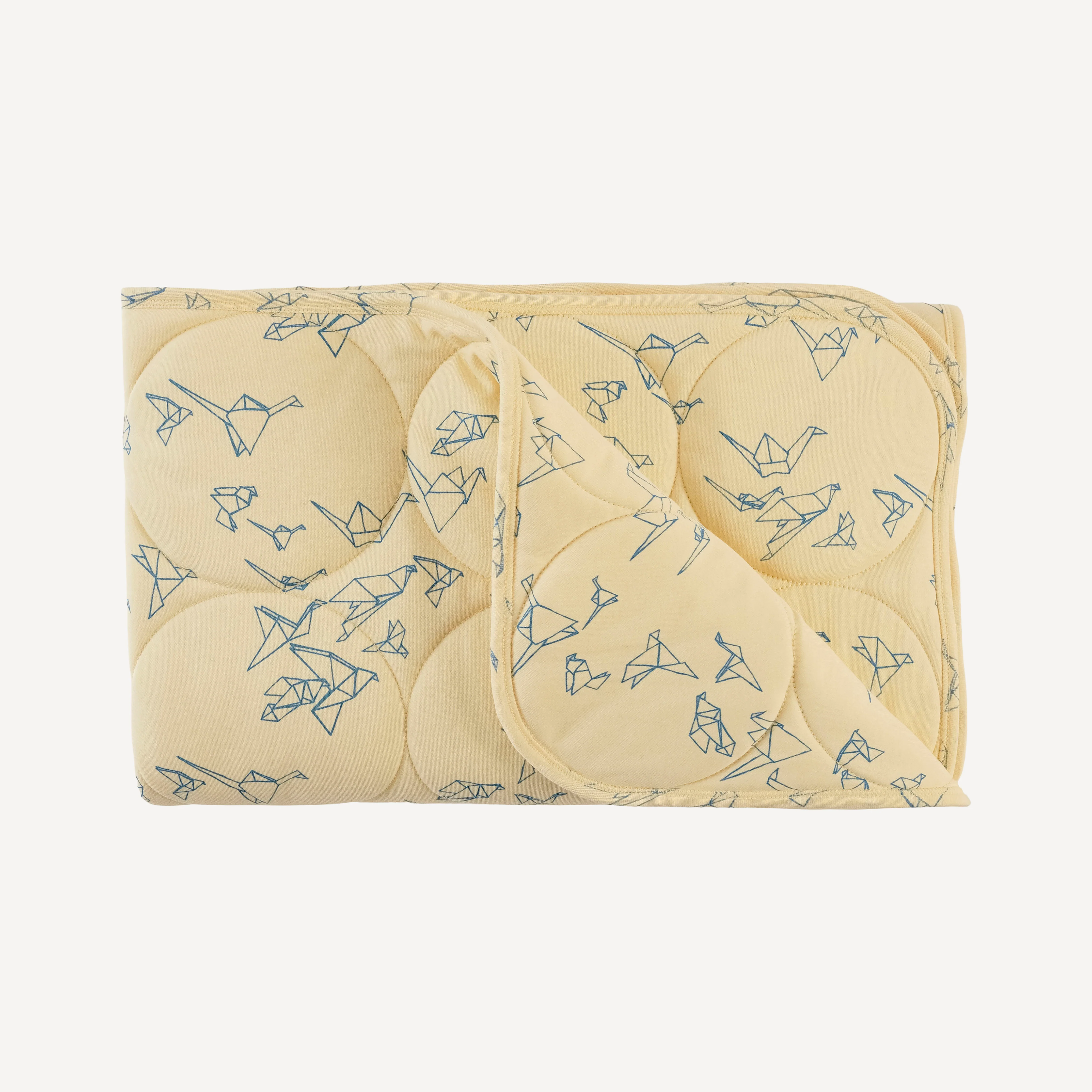 classic circle quilt | paper cranes | organic cotton interlock - Image 3