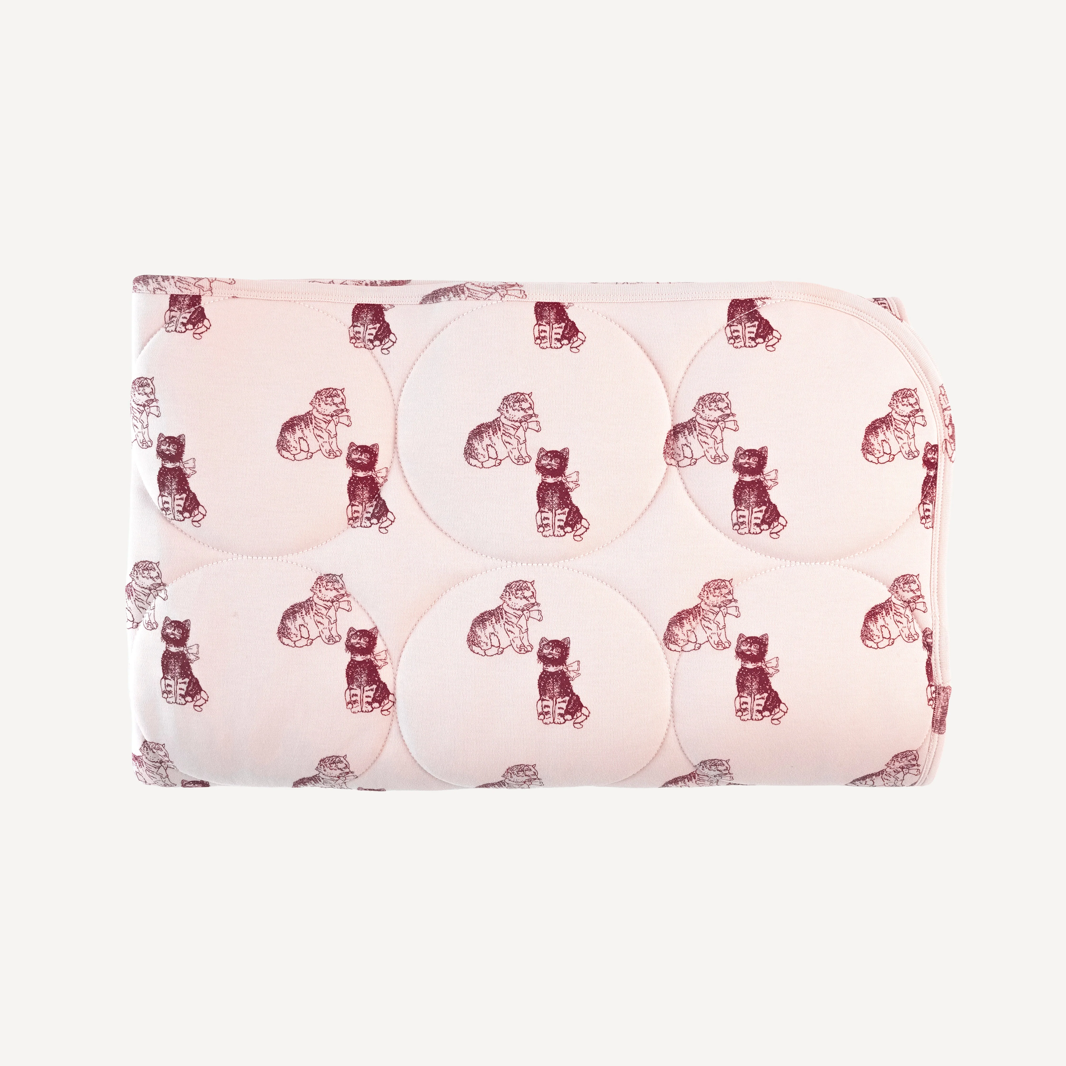classic circle quilt | vintage kitty | organic cotton interlock
