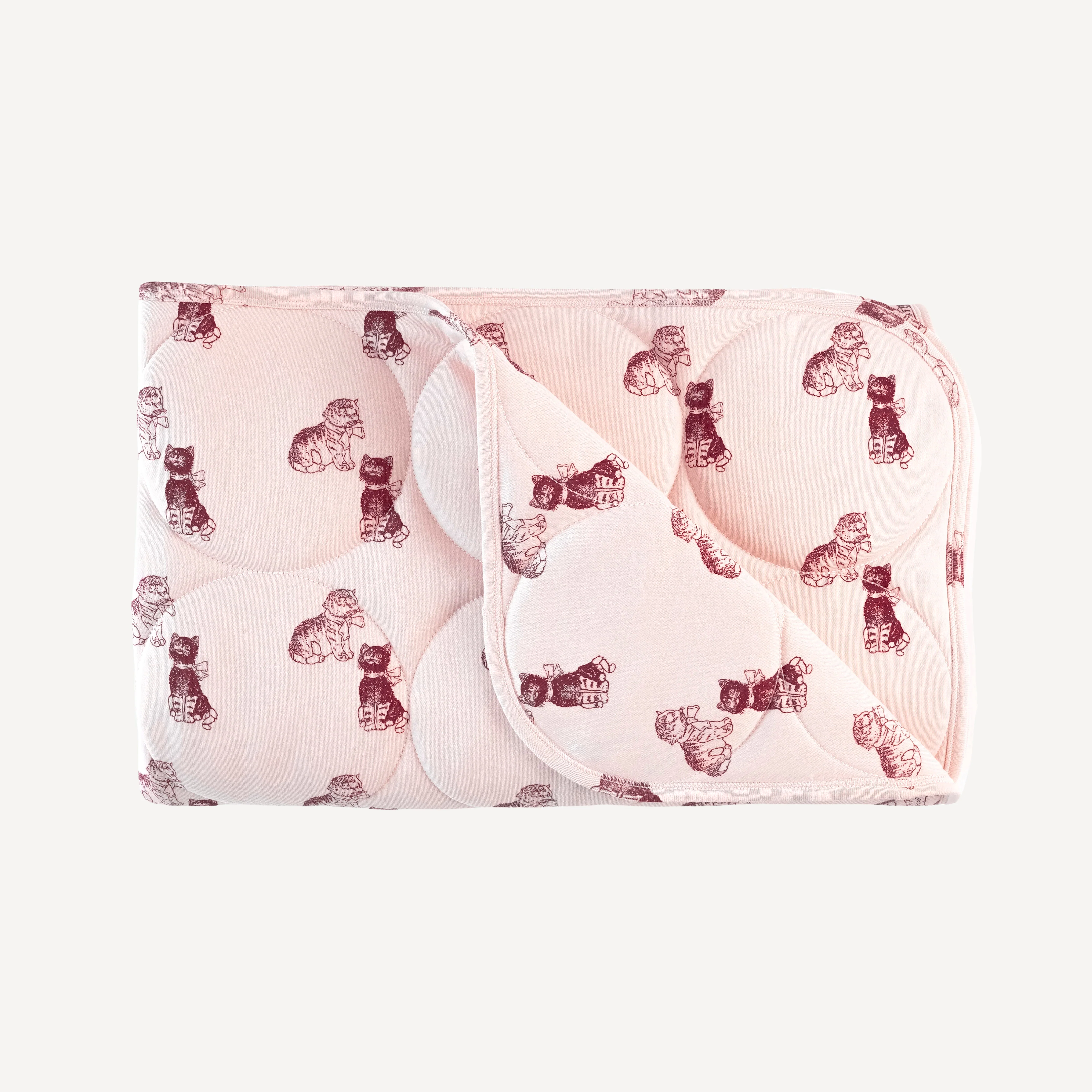 classic circle quilt | vintage kitty | organic cotton interlock - Image 3