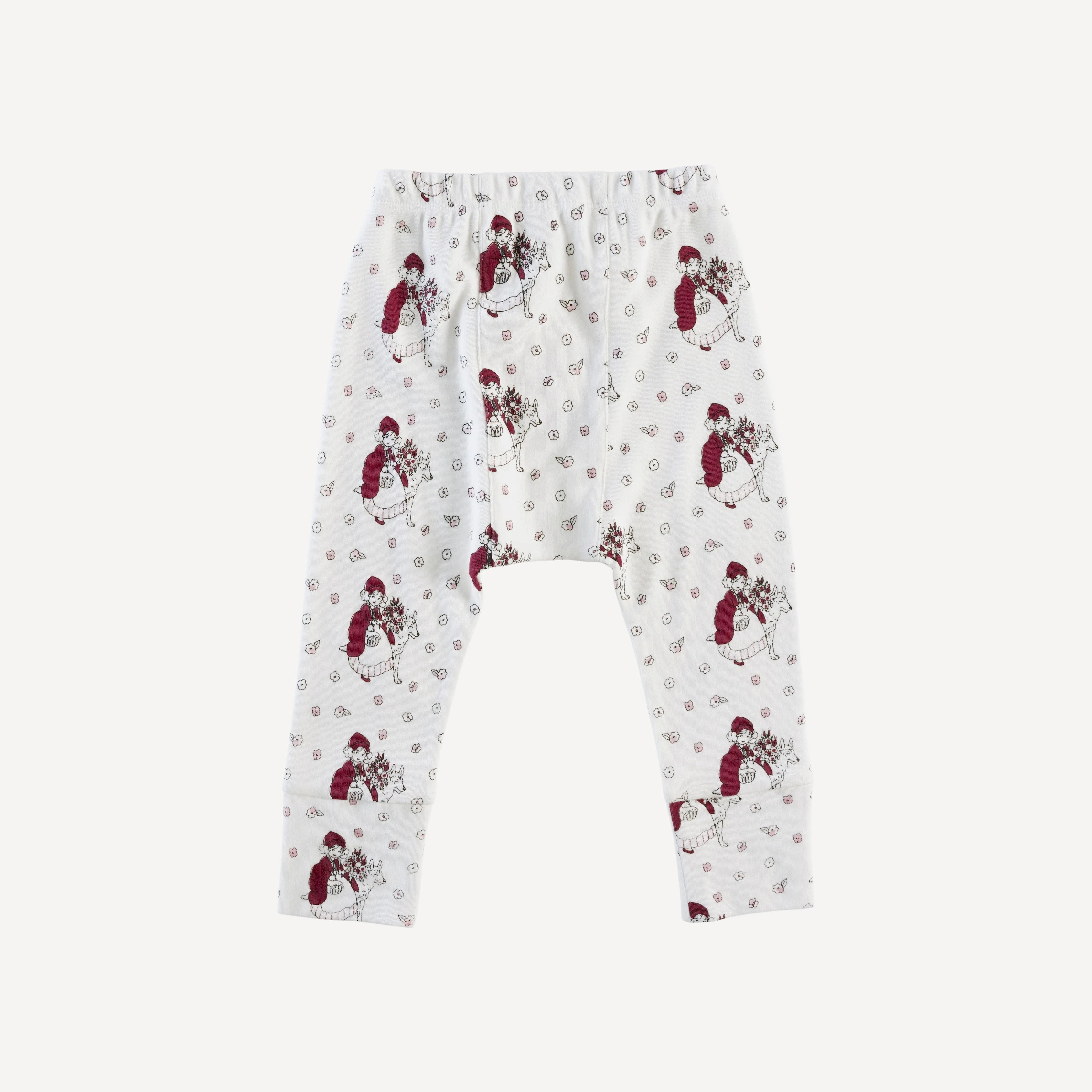 classic panda pant | little red | organic cotton interlock - Image 3