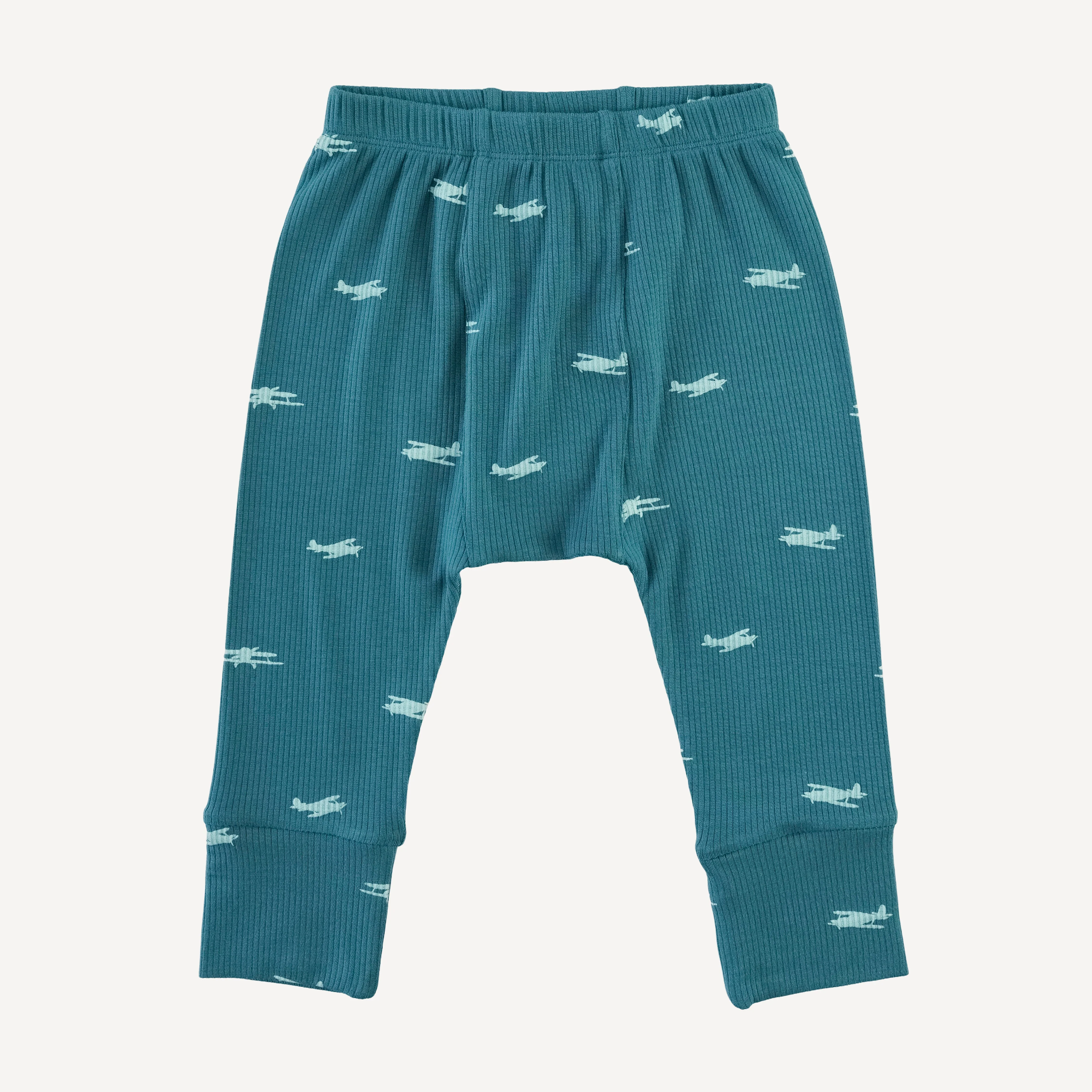 classic panda pant | tiny planes | modal skinny rib