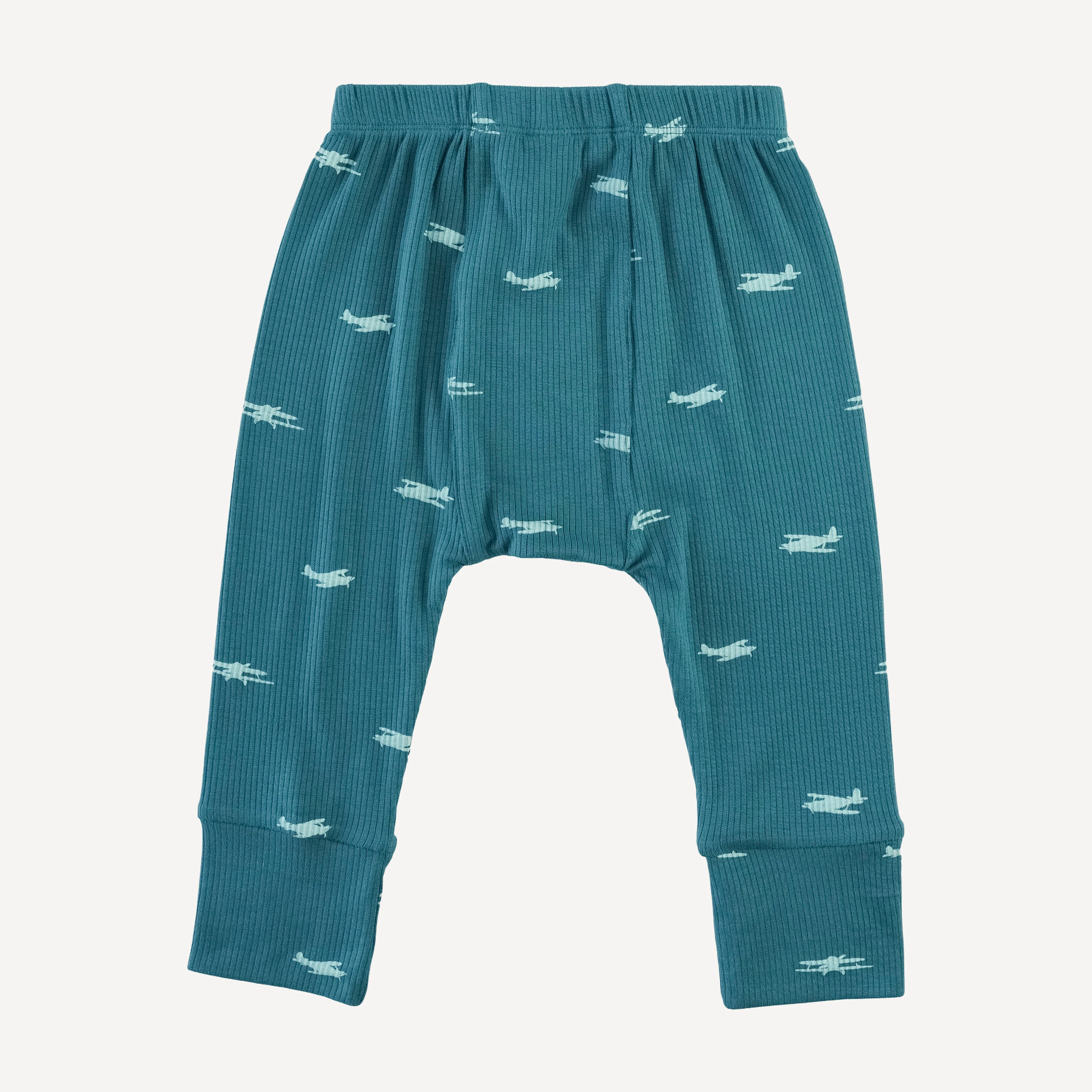 classic panda pant | tiny planes | modal skinny rib - Image 3
