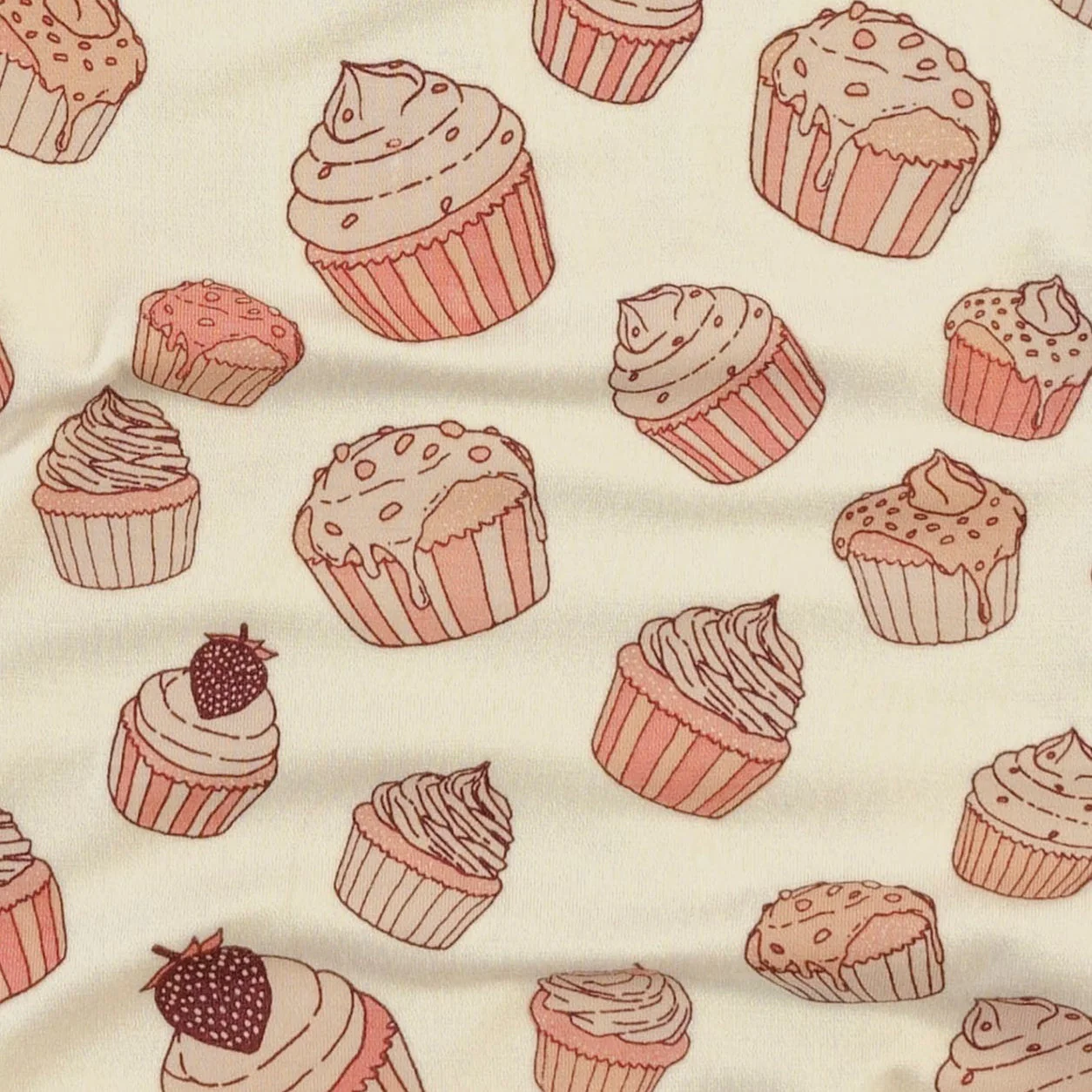 classic single layer blanket | strawberry cupcake | bamboo - Image 2