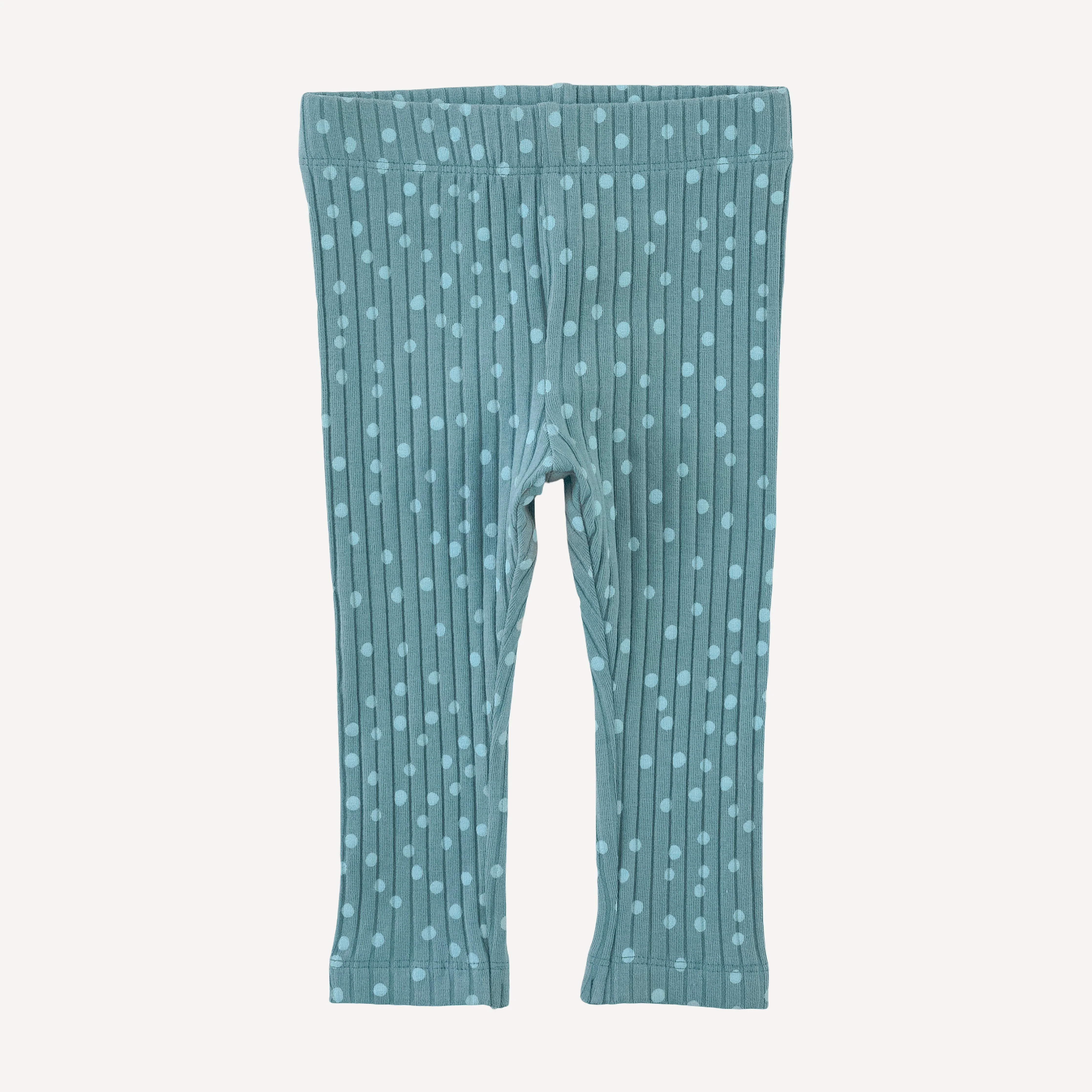 classic skinny legging | blue dot | organic cotton wide rib