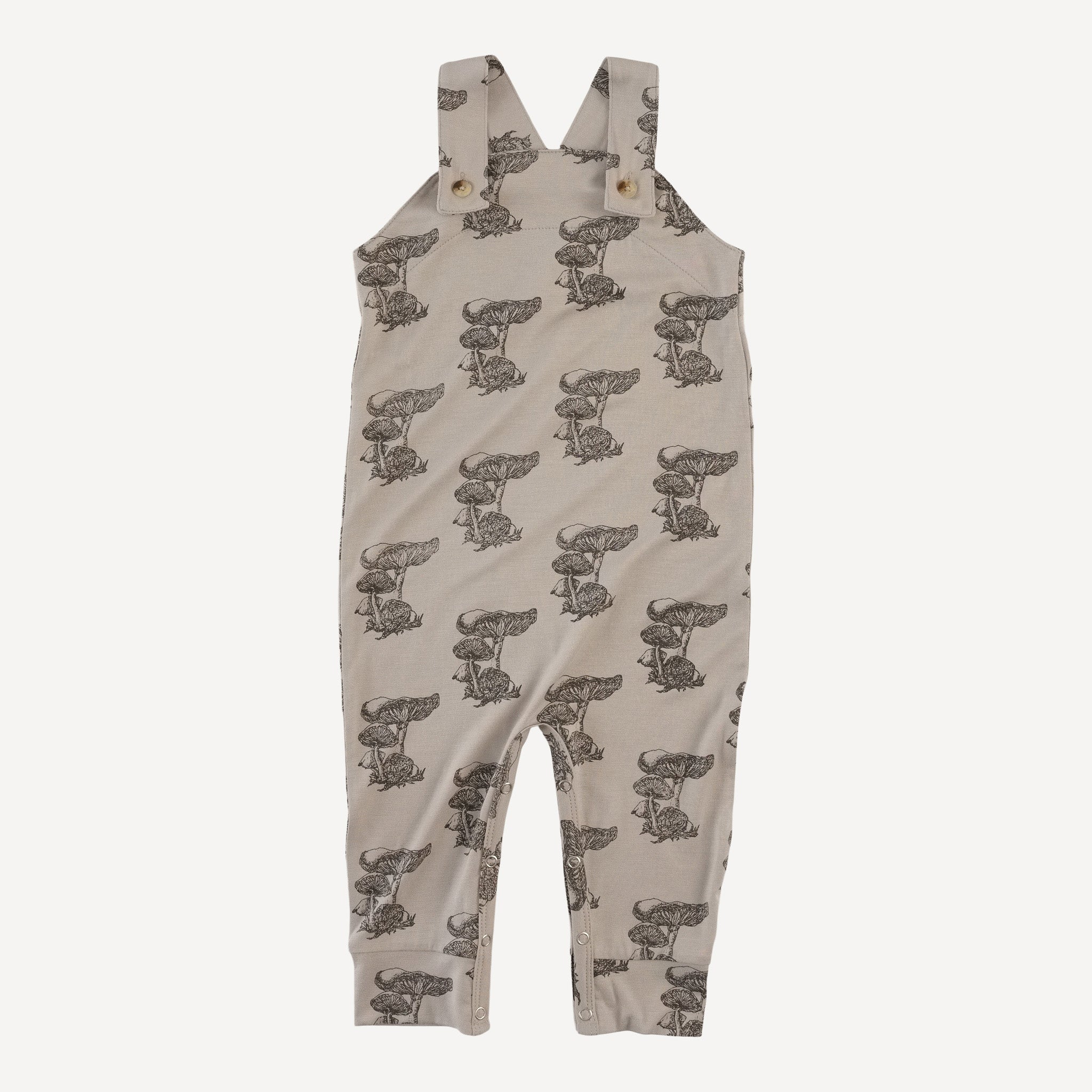 country cuffed jumpsuit | gray mushroom snail | bamboo