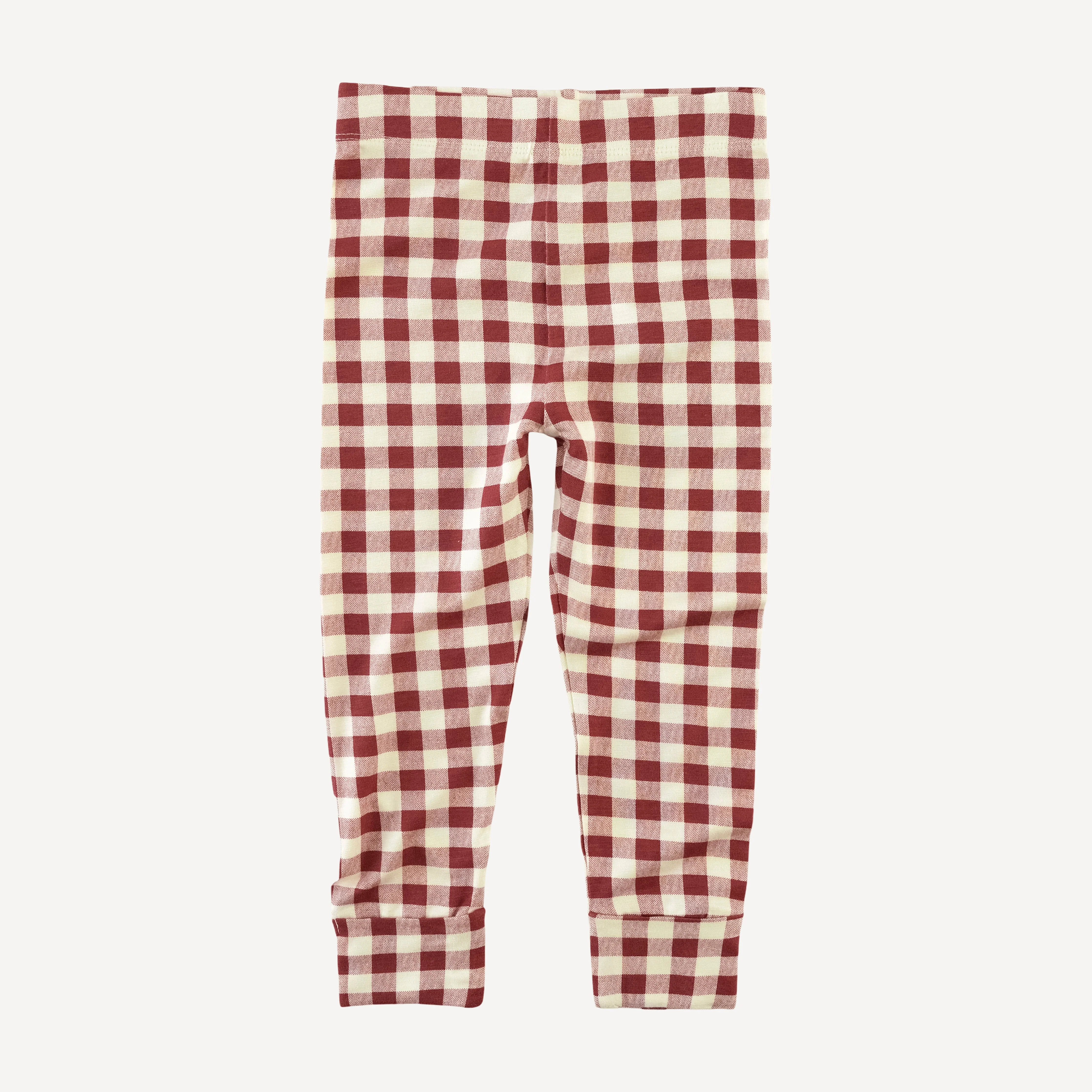 cuffed legging | berry gingham | bamboo