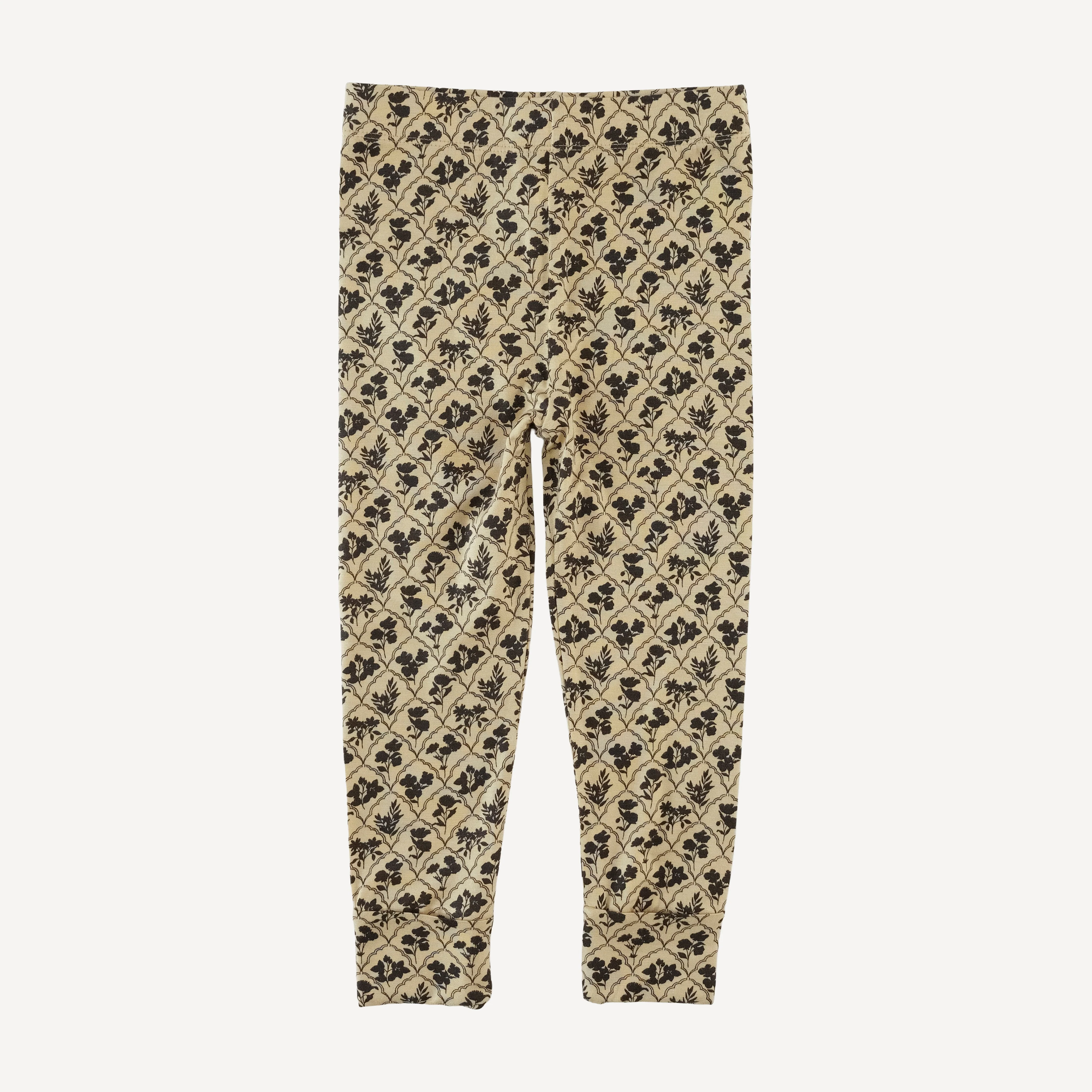 cuffed legging | trellis floral | bamboo
