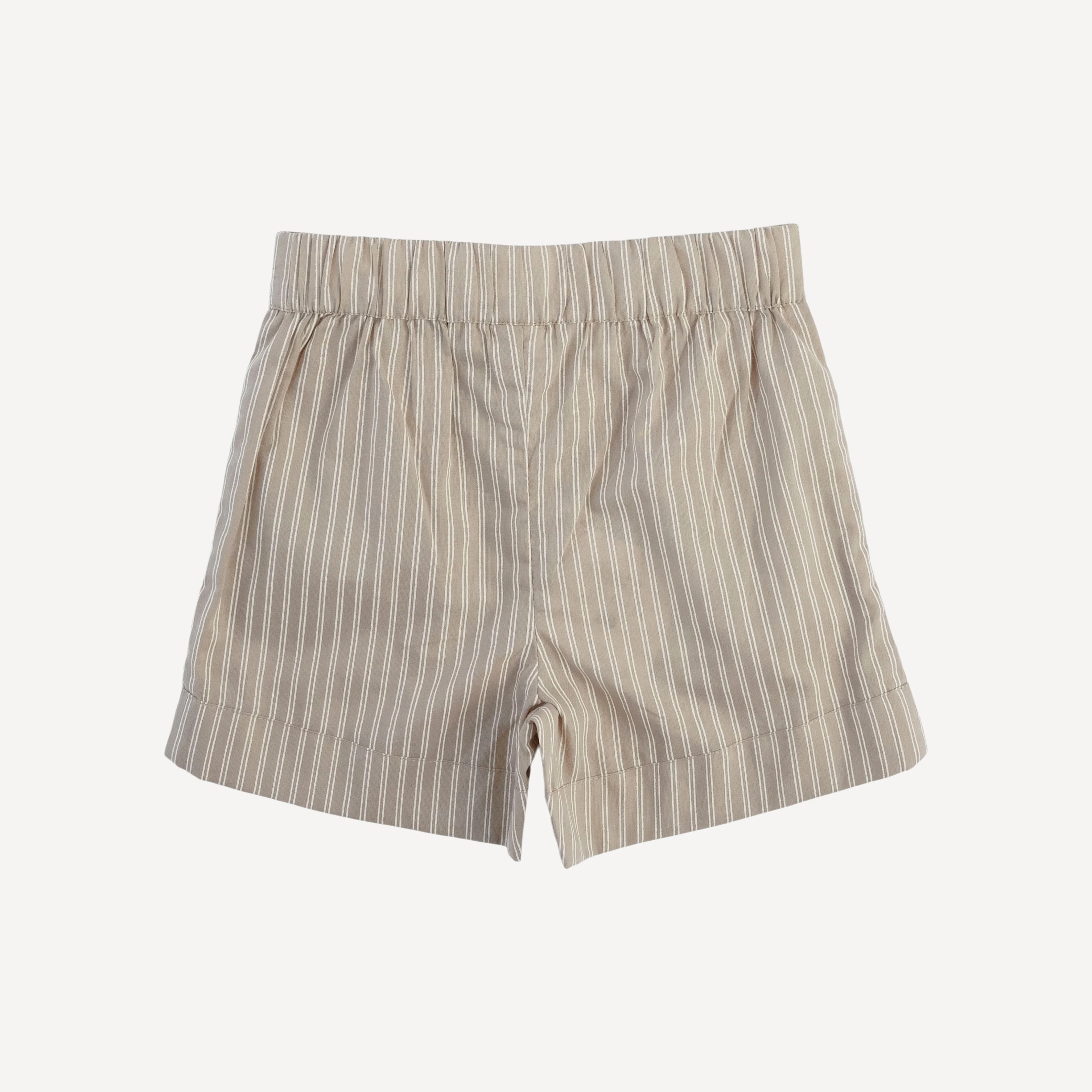 cuffed pocket short | earthy pinstripe | organic cotton woven - Image 3