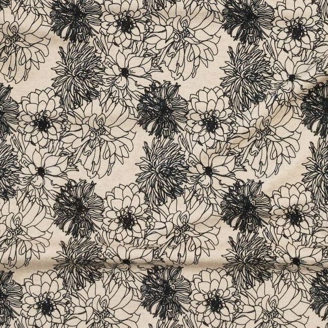 expanded flare pant | sketched flowers | light weight bamboo - Image 2