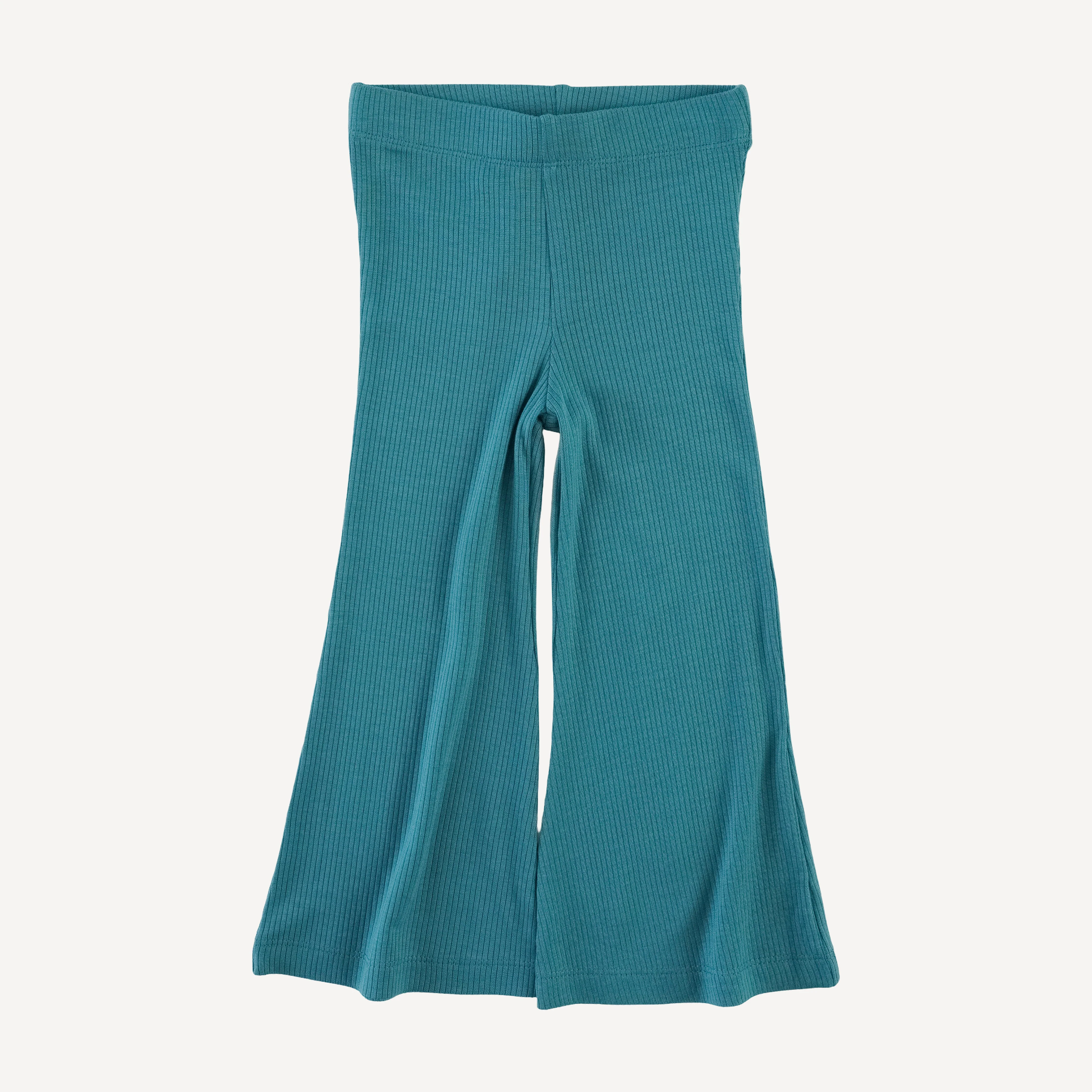 flare leg pant | teal | modal skinny rib