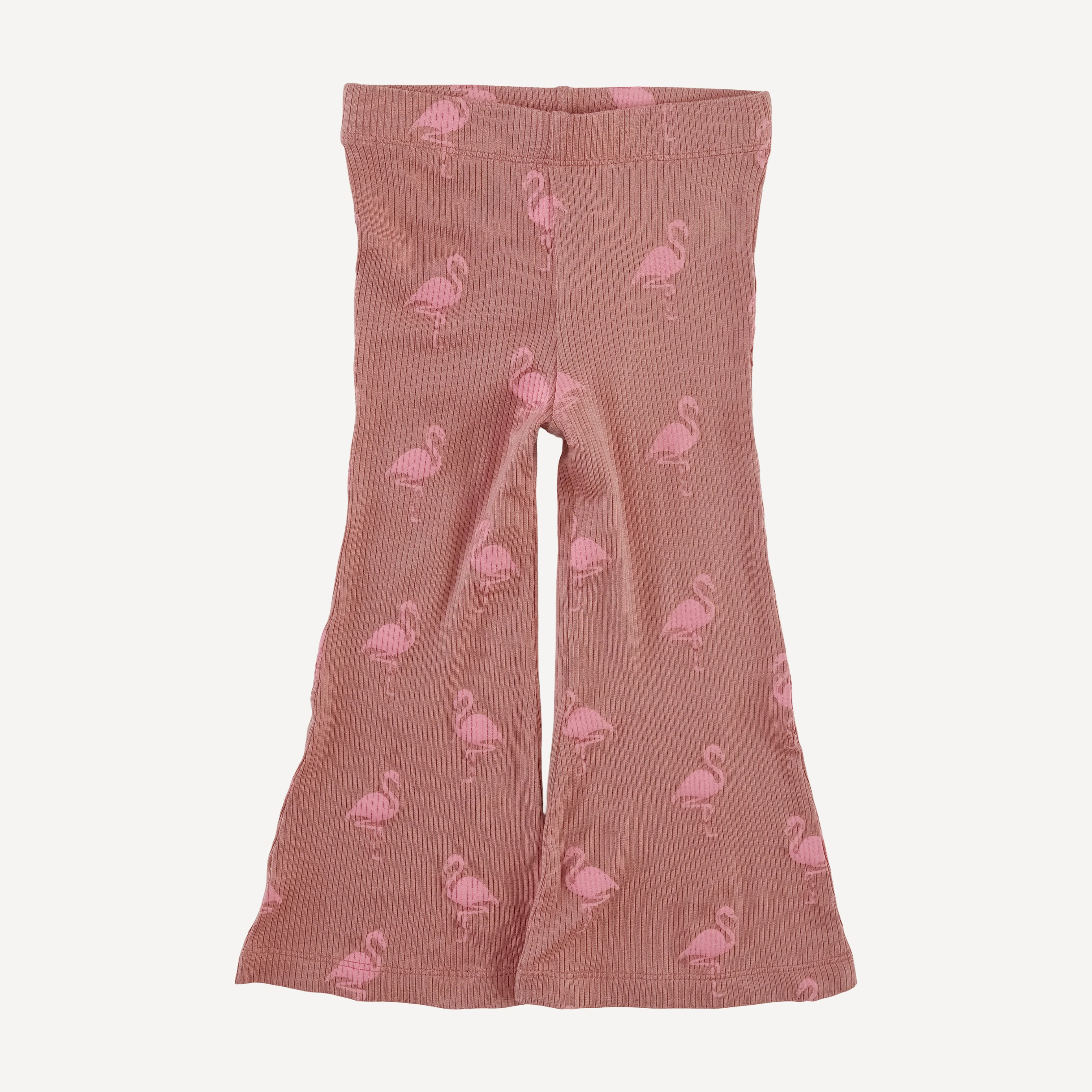 flare leg pant | tiny flamingo | modal skinny rib