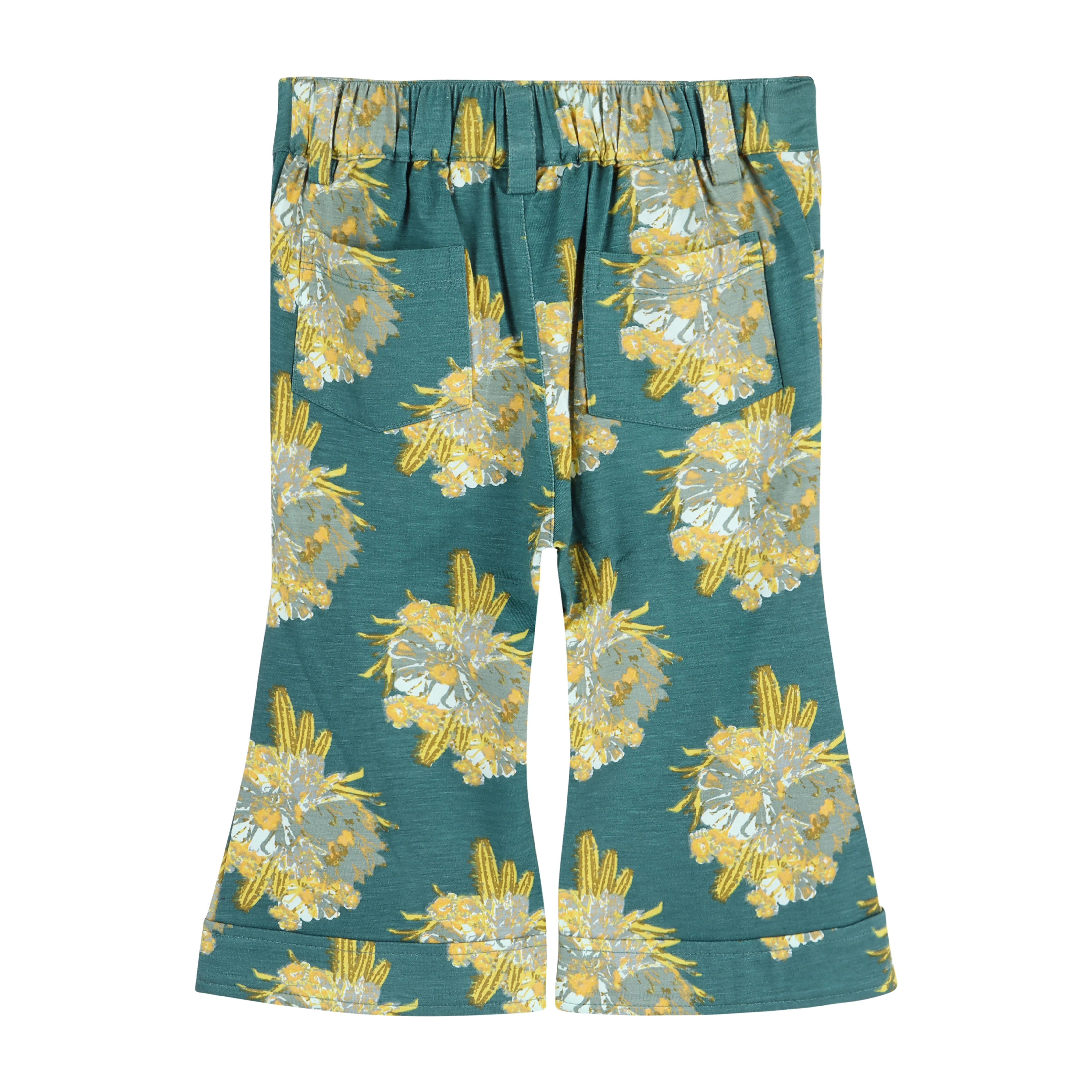 flare pintuck pant | cactus floral | bamboo - Image 3
