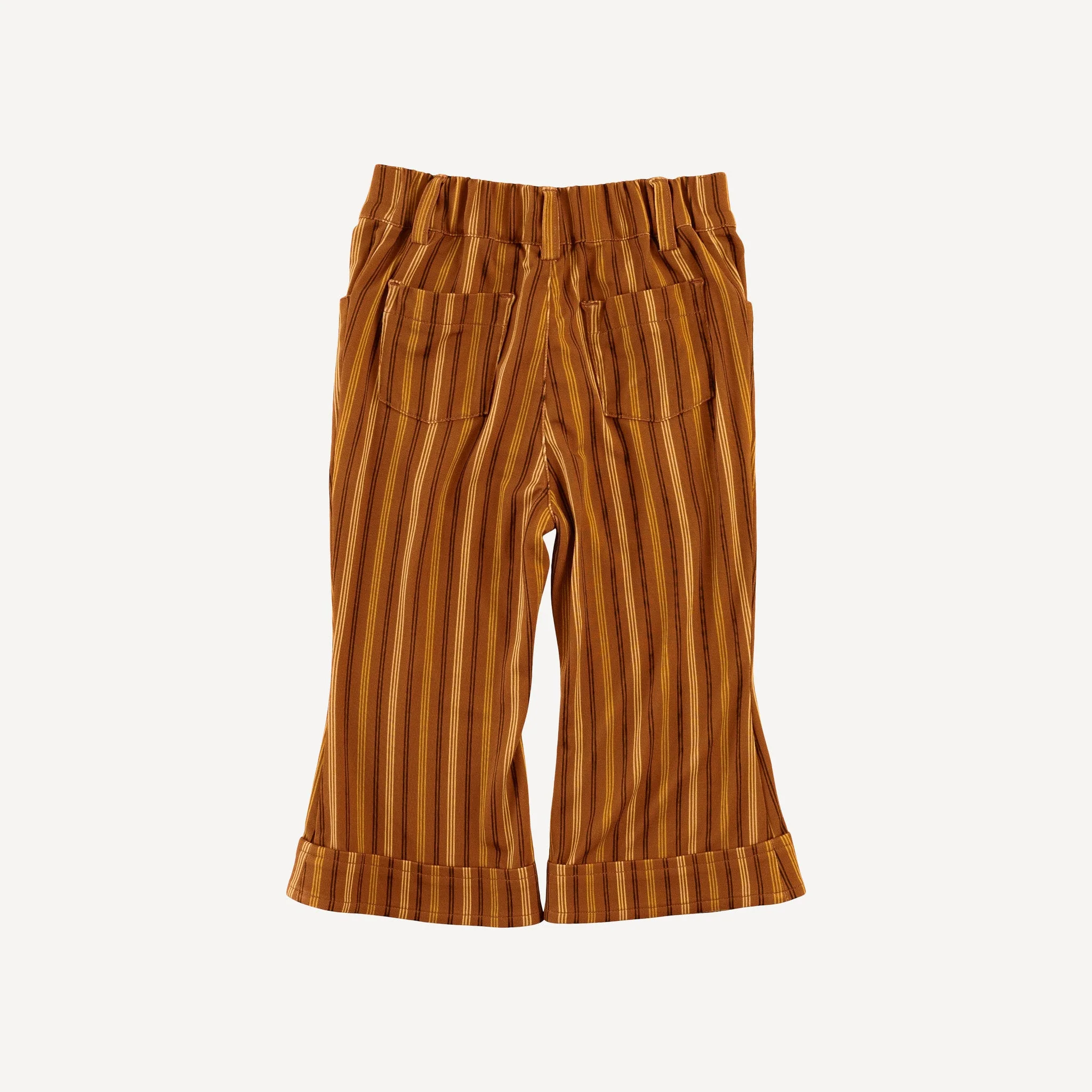 flare pintuck pant | golden stripe | light weight bamboo - Image 3