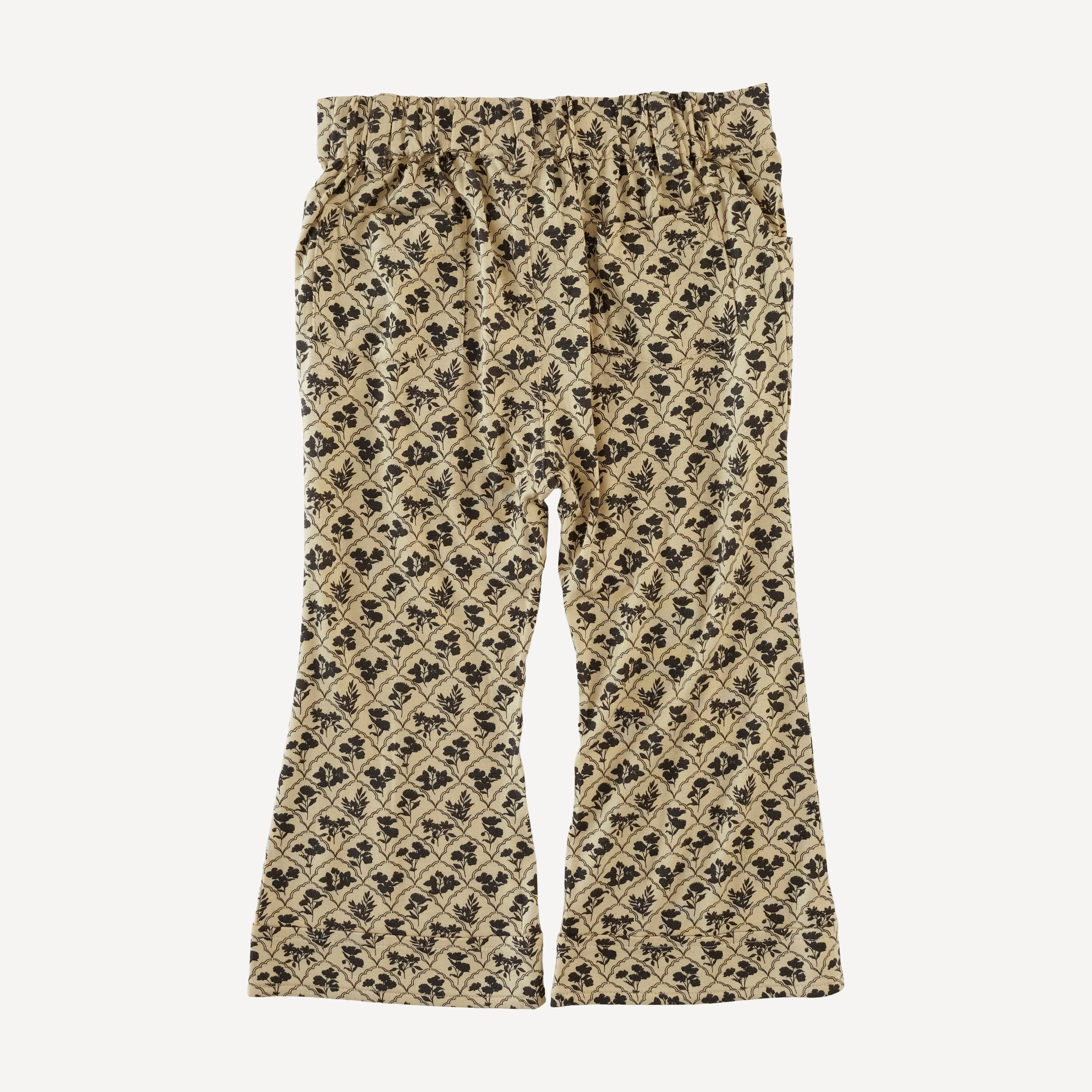 flare pintuck pant | trellis floral | bamboo - Image 3