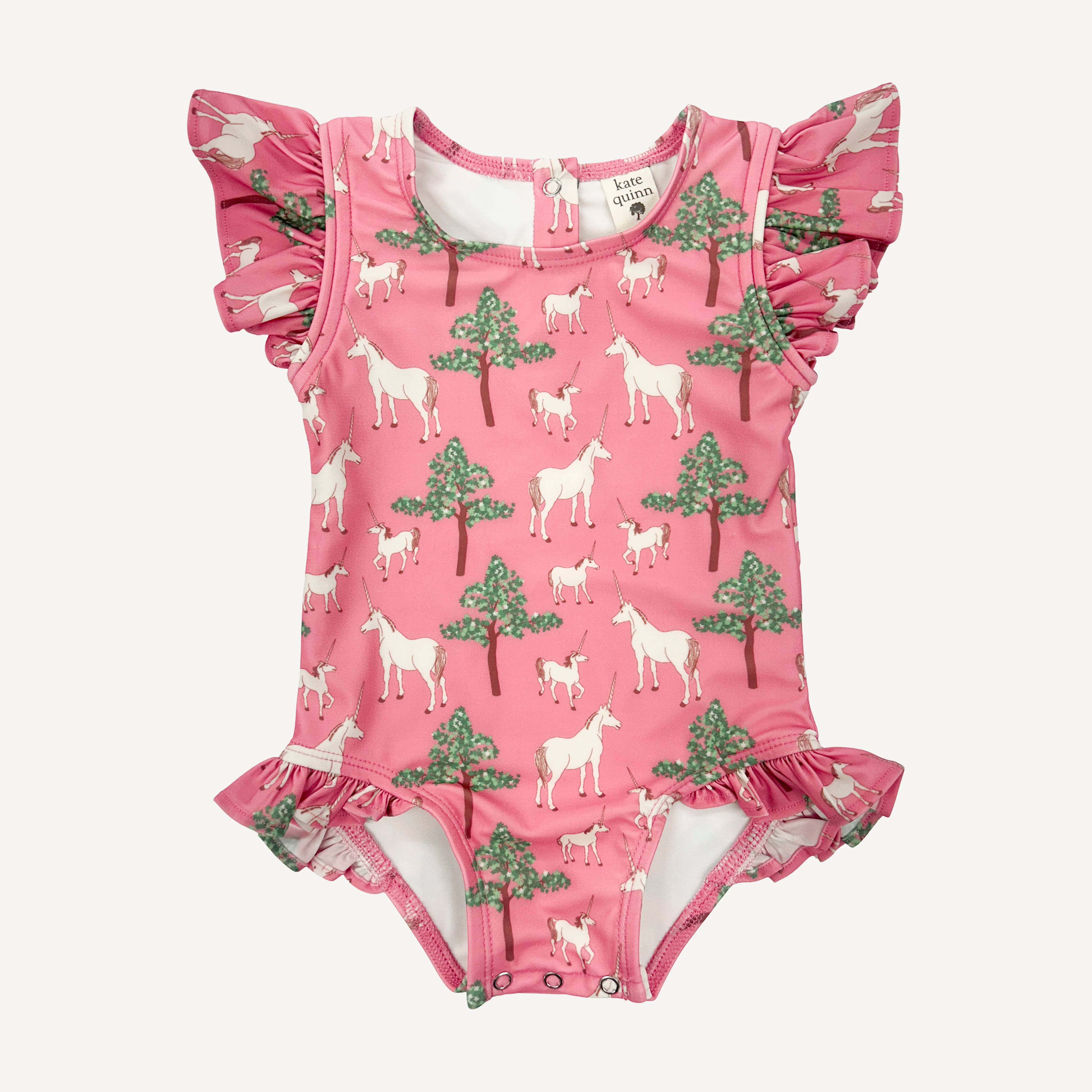 frilly one piece swimsuit | pink unicorn party | swim