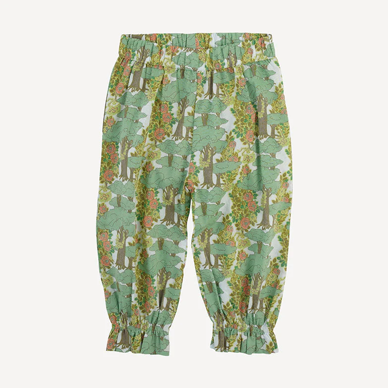 gathered pant | goldilocks morning woods | organic cotton woven