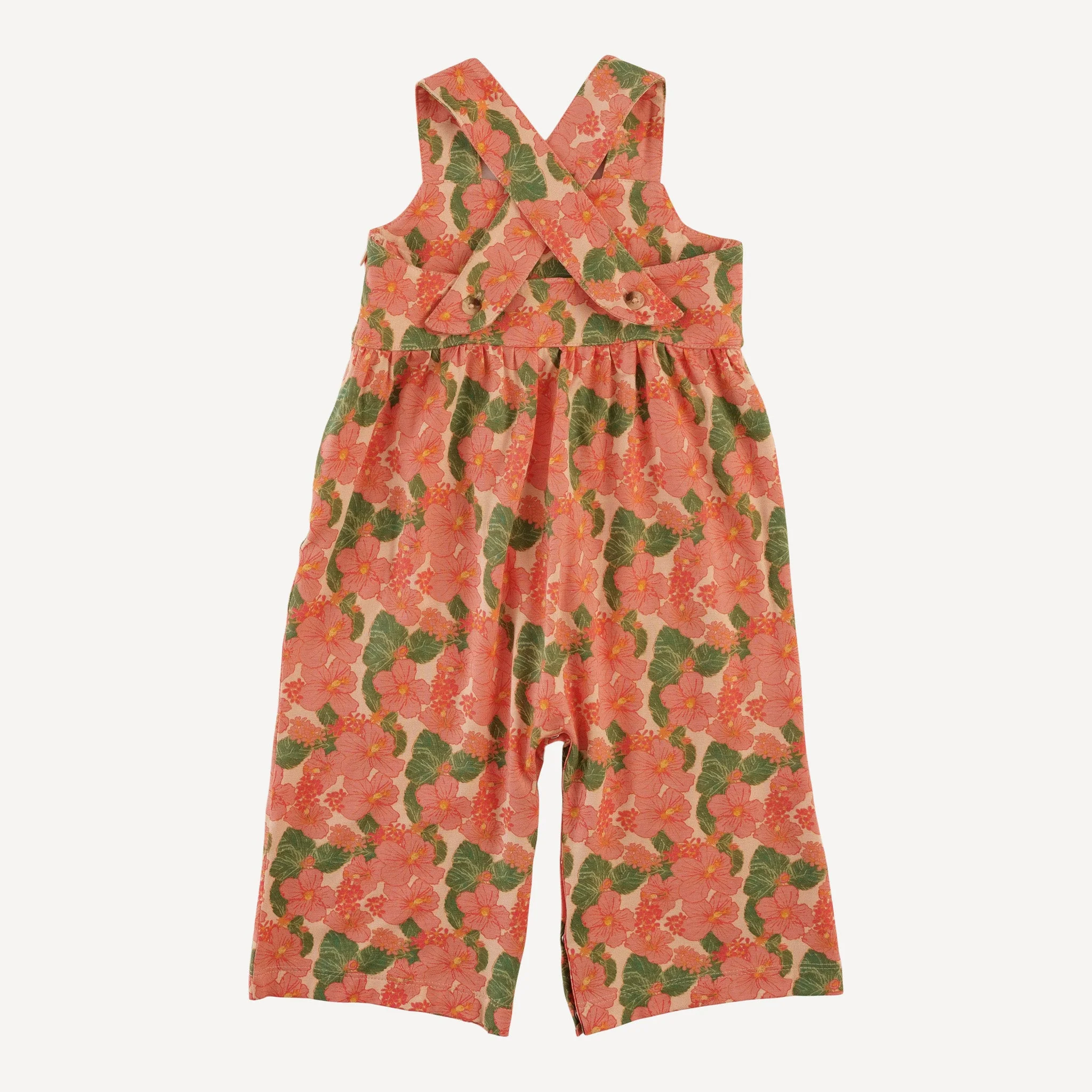 gaucho jumpsuit | tropical flower party | bamboo - Image 3