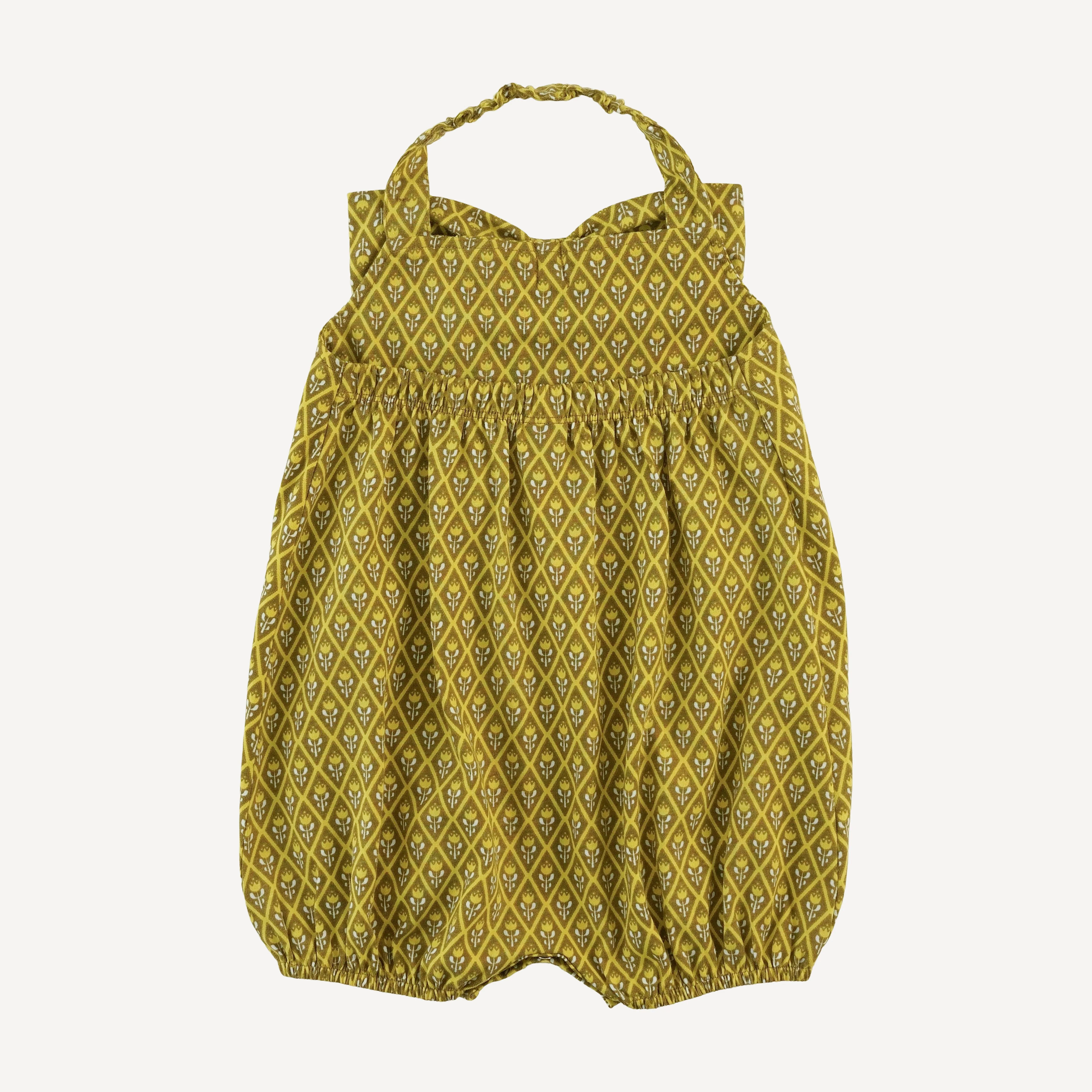 halter bow bubble | retro diamond floral | organic cotton jersey - Image 3