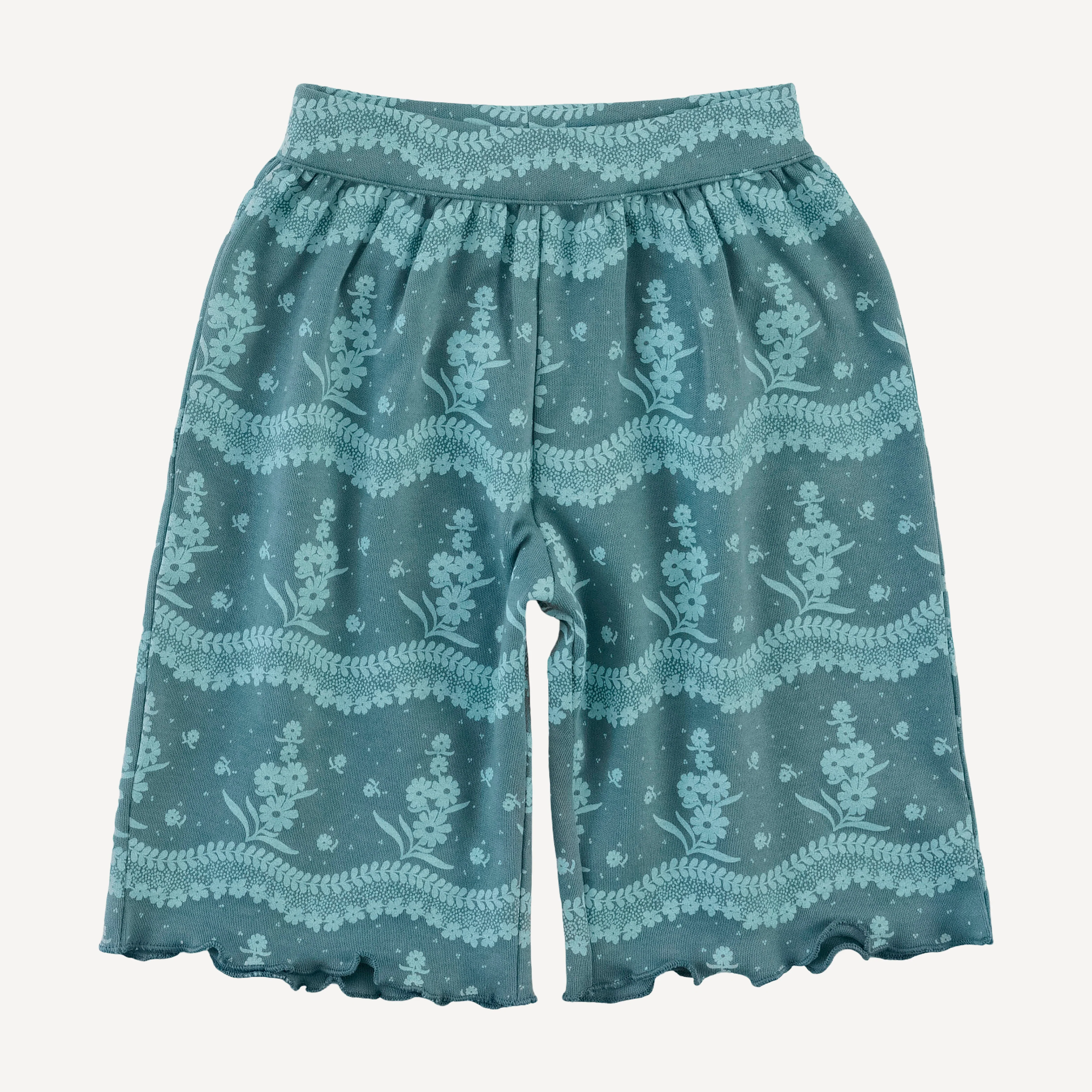 jade set | blue floral lace | organic cotton interlock - Image 4
