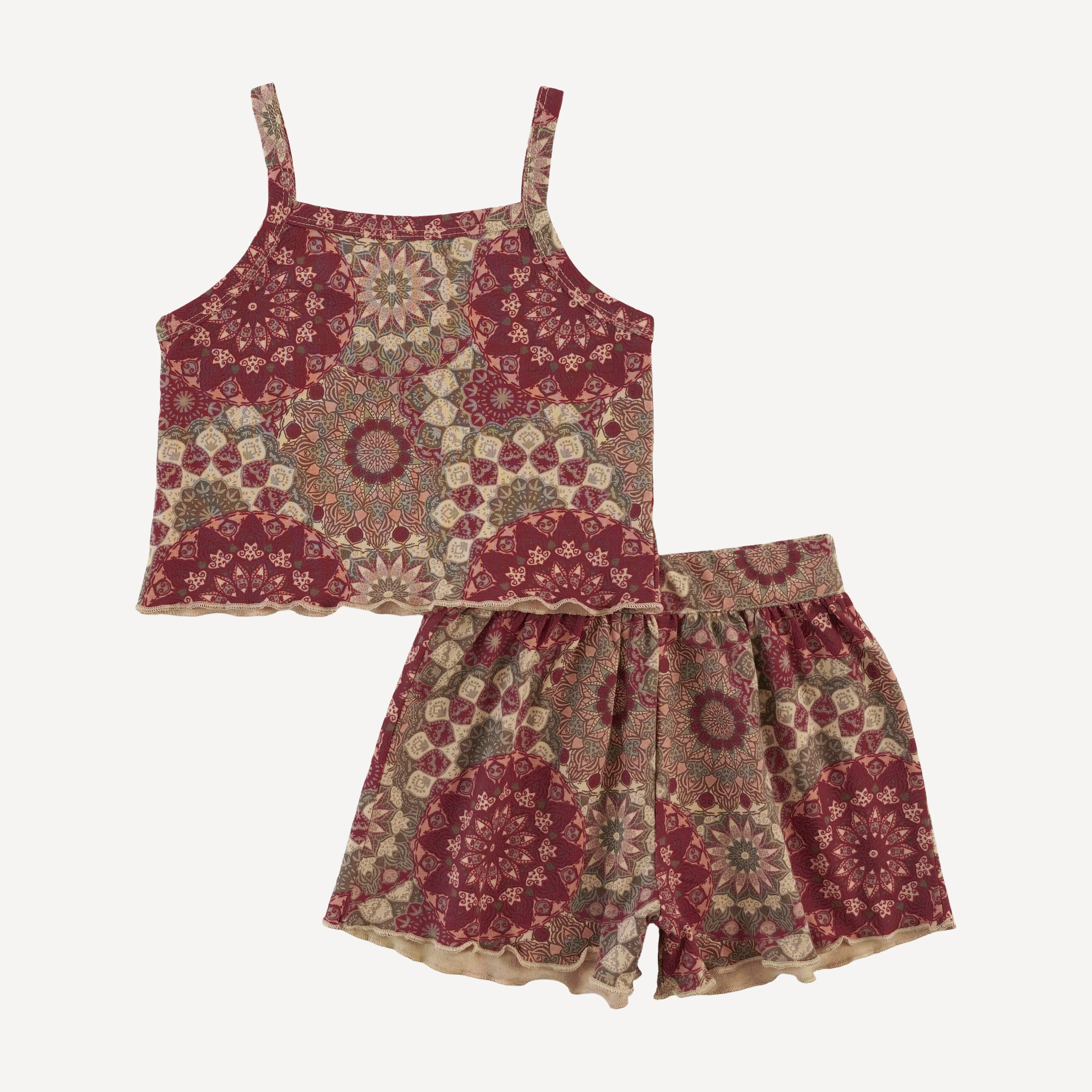 jade short set | earthen mandala | organic cotton jersey