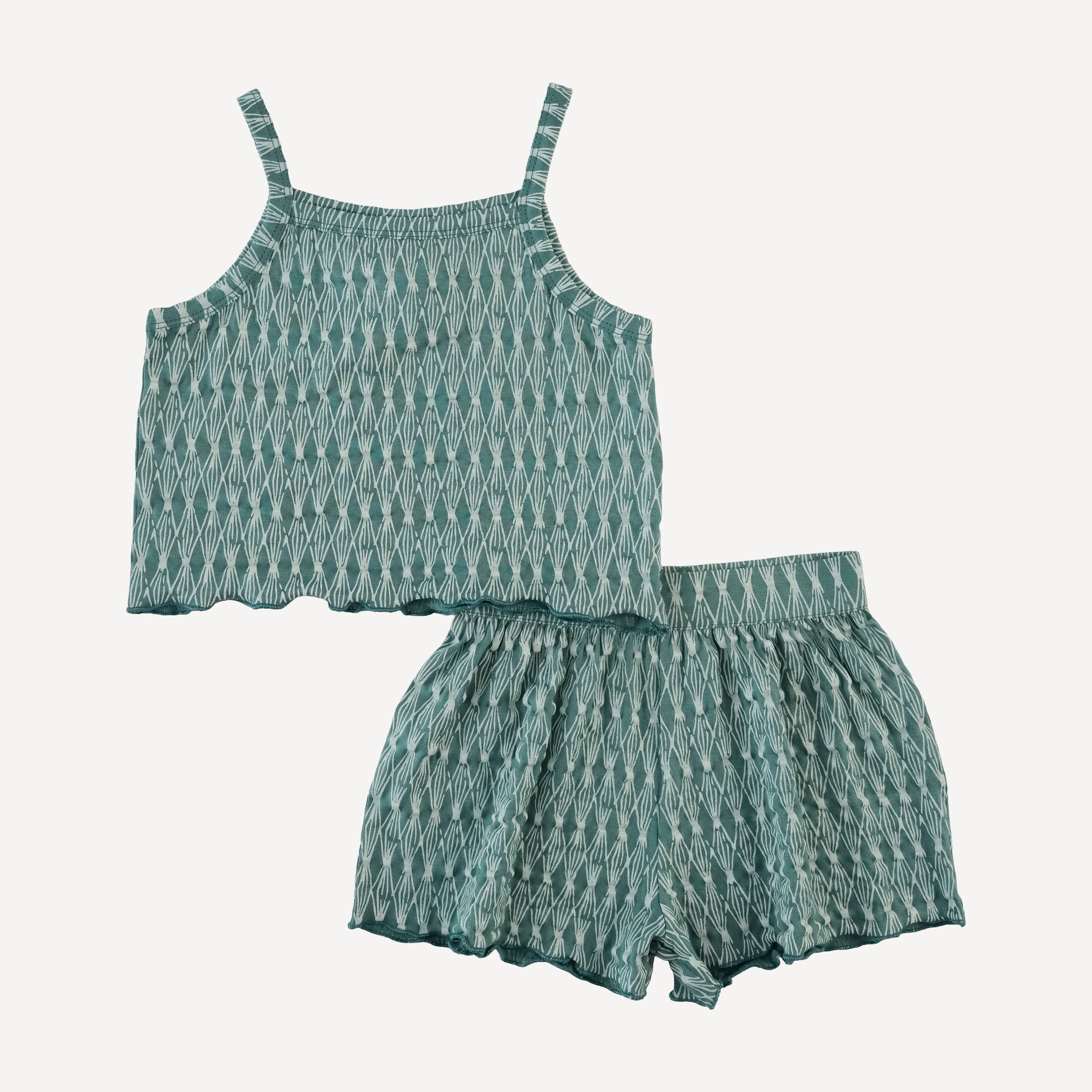jade short set | sketched argyle | bamboo