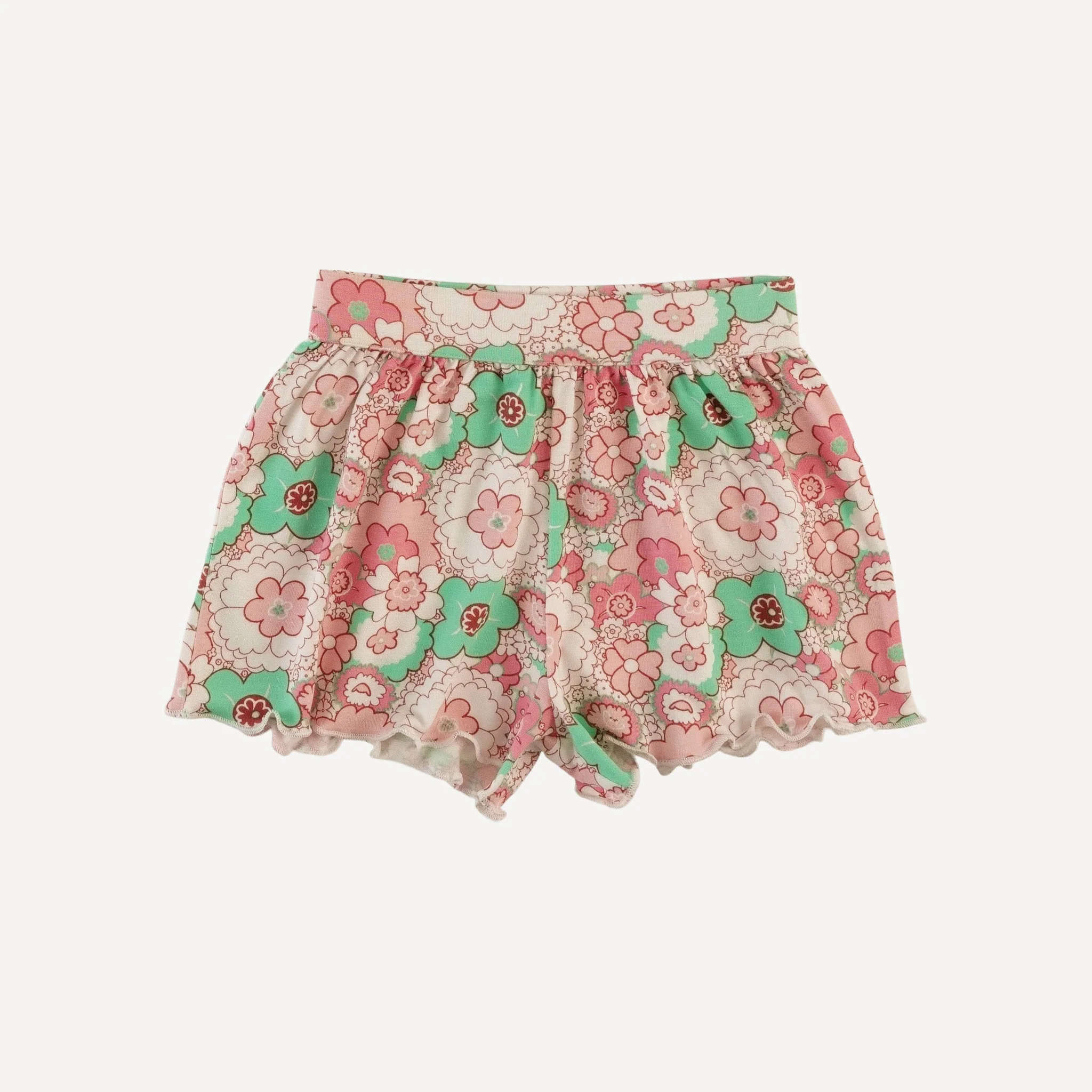 jade short sleeve set | mint pink mid century floral | bamboo - Image 4