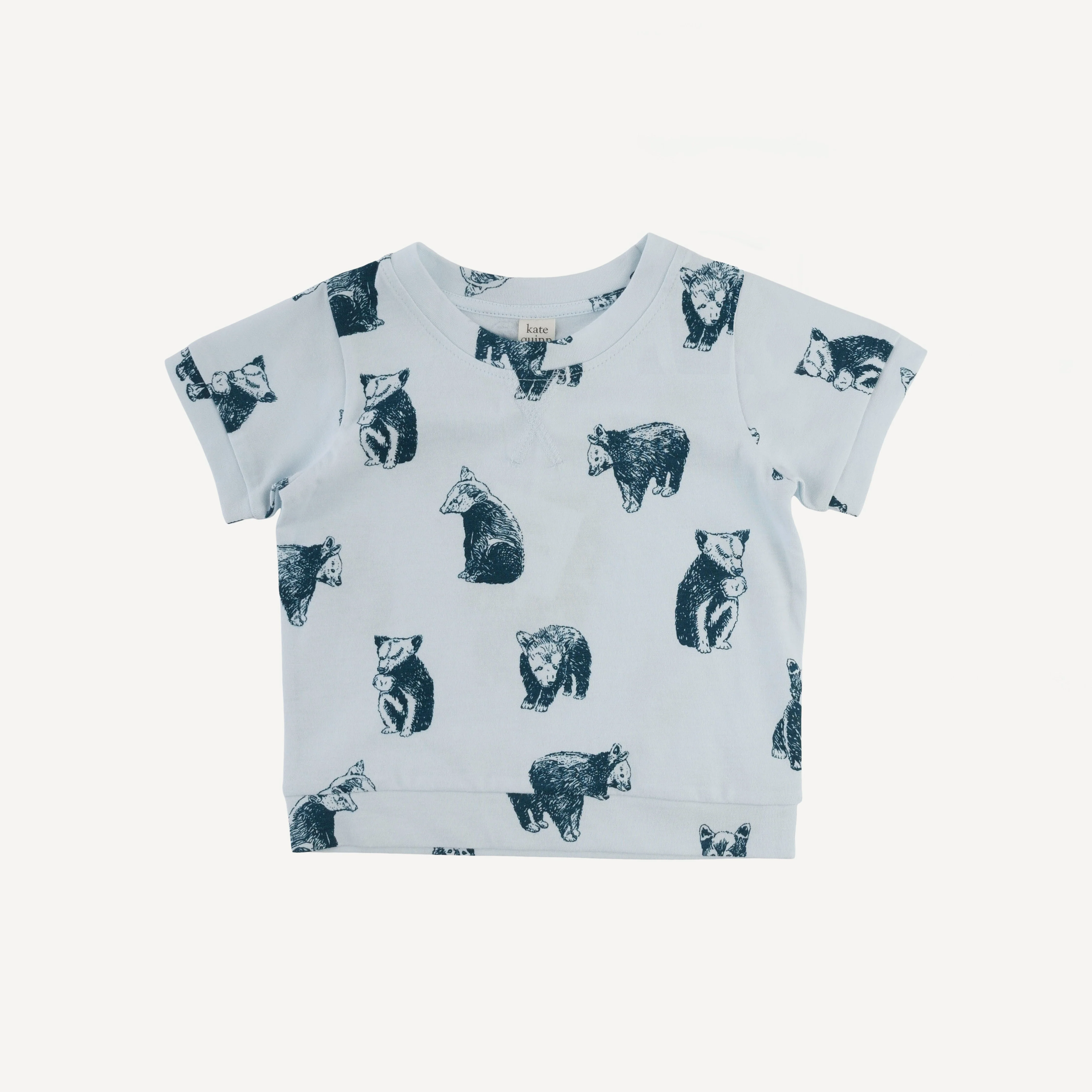 jamie short set | blue bear cubs | organic cotton jersey - Image 3