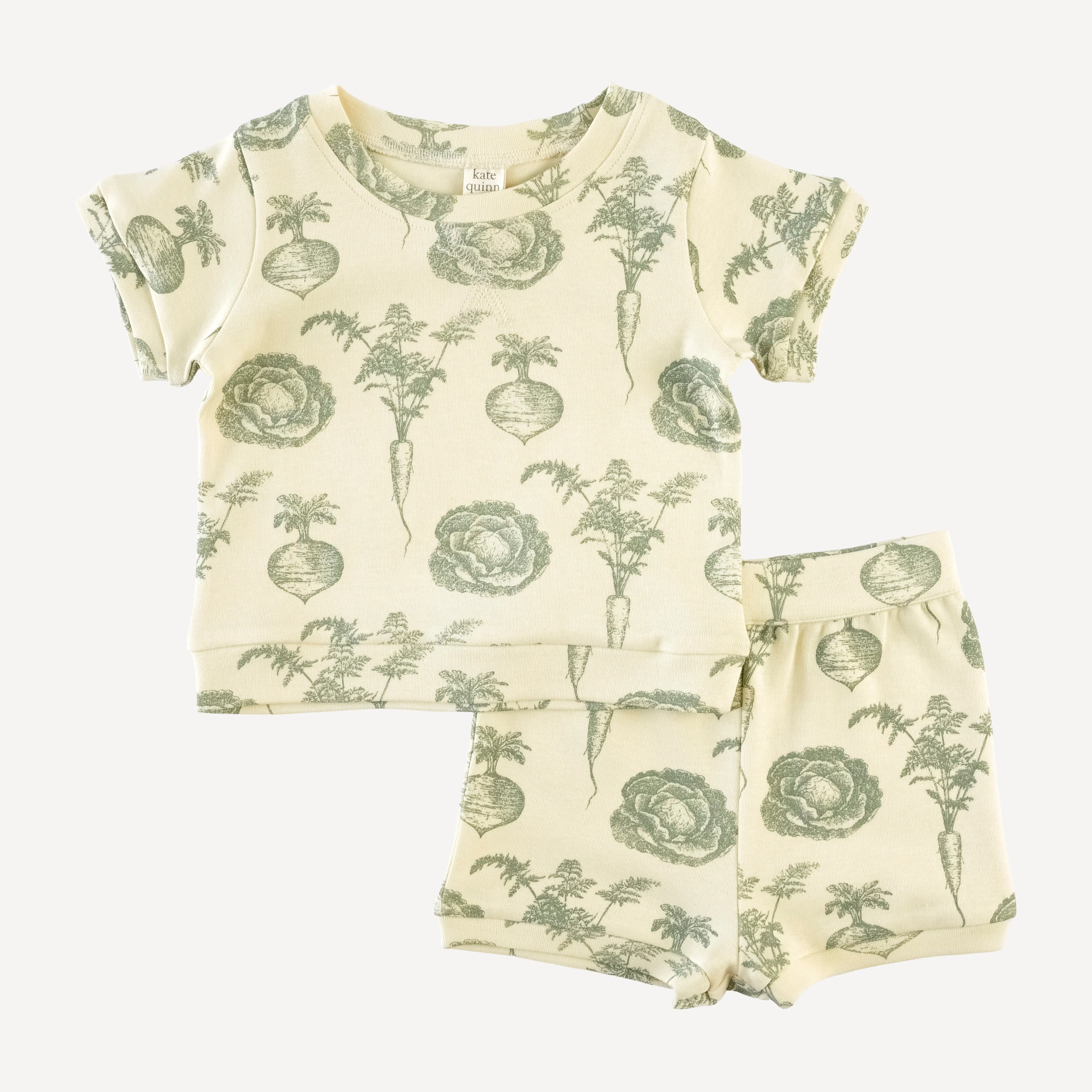 jamie short set | jadeite veggies | organic cotton interlock