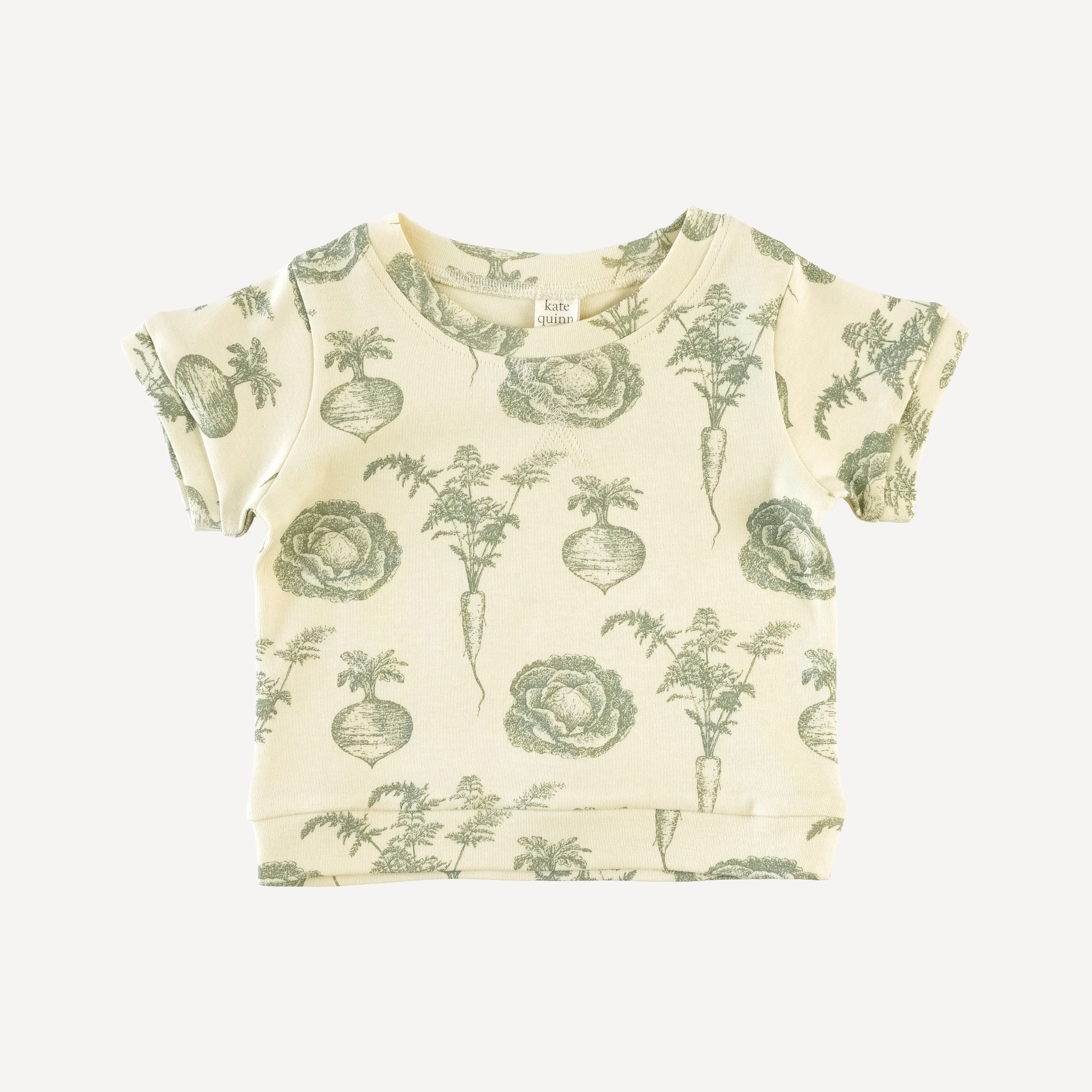 jamie short set | jadeite veggies | organic cotton interlock - Image 3